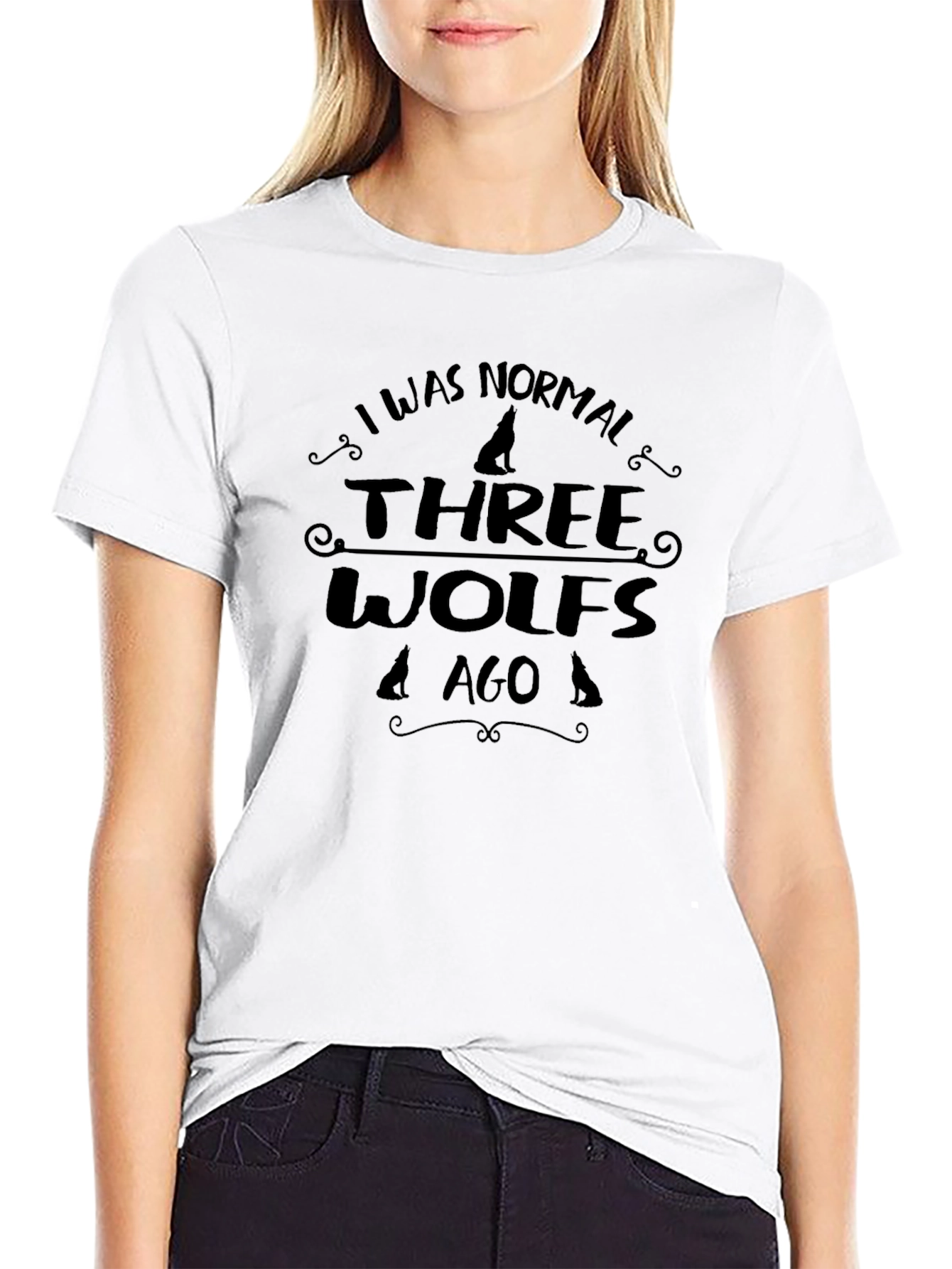 I Was Normal Three Wolves Ago Graphic Tee