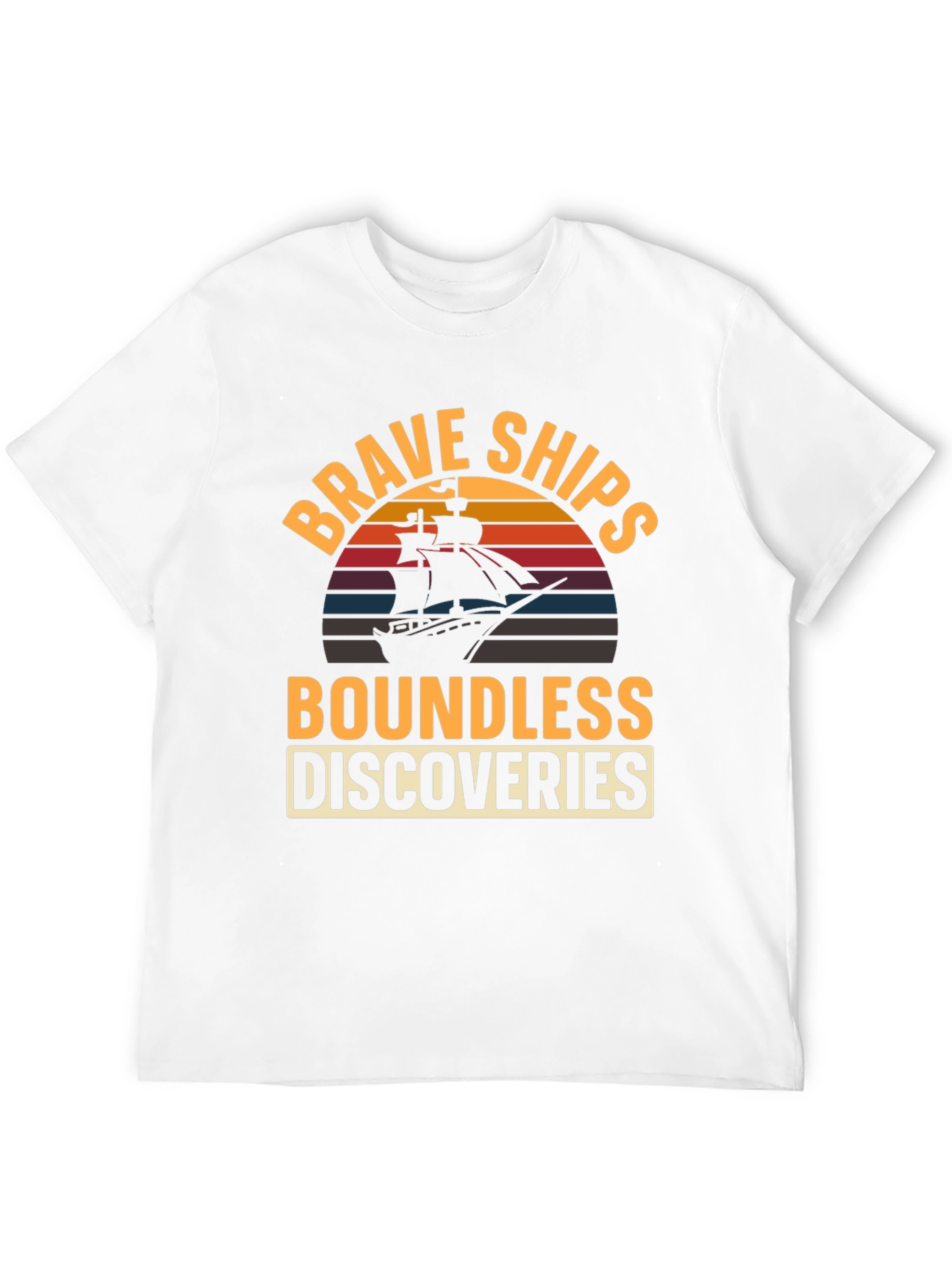 Brave Ships Boundless Discoveries Graphic T-Shirt