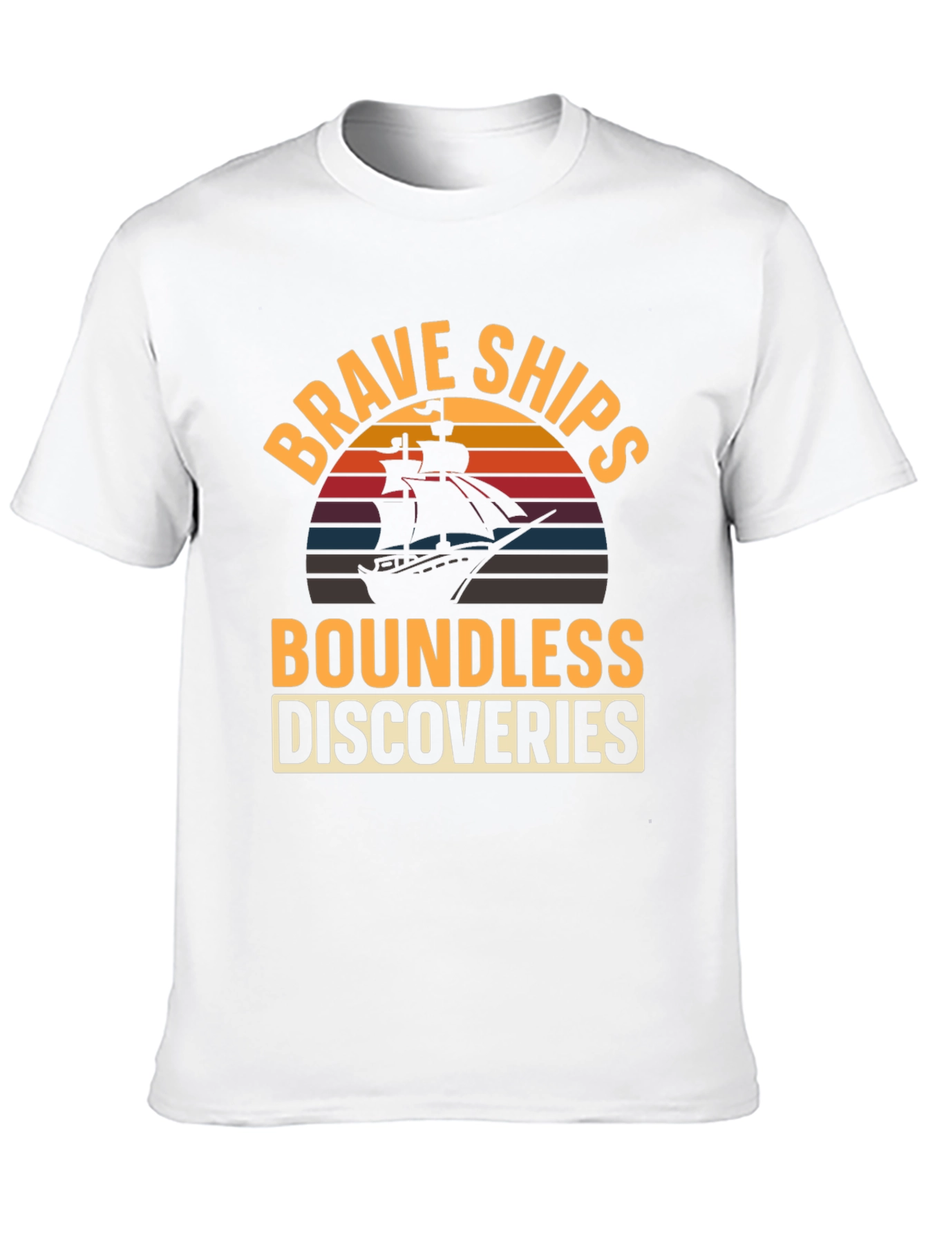 Brave Ships Boundless Discoveries Graphic T-Shirt