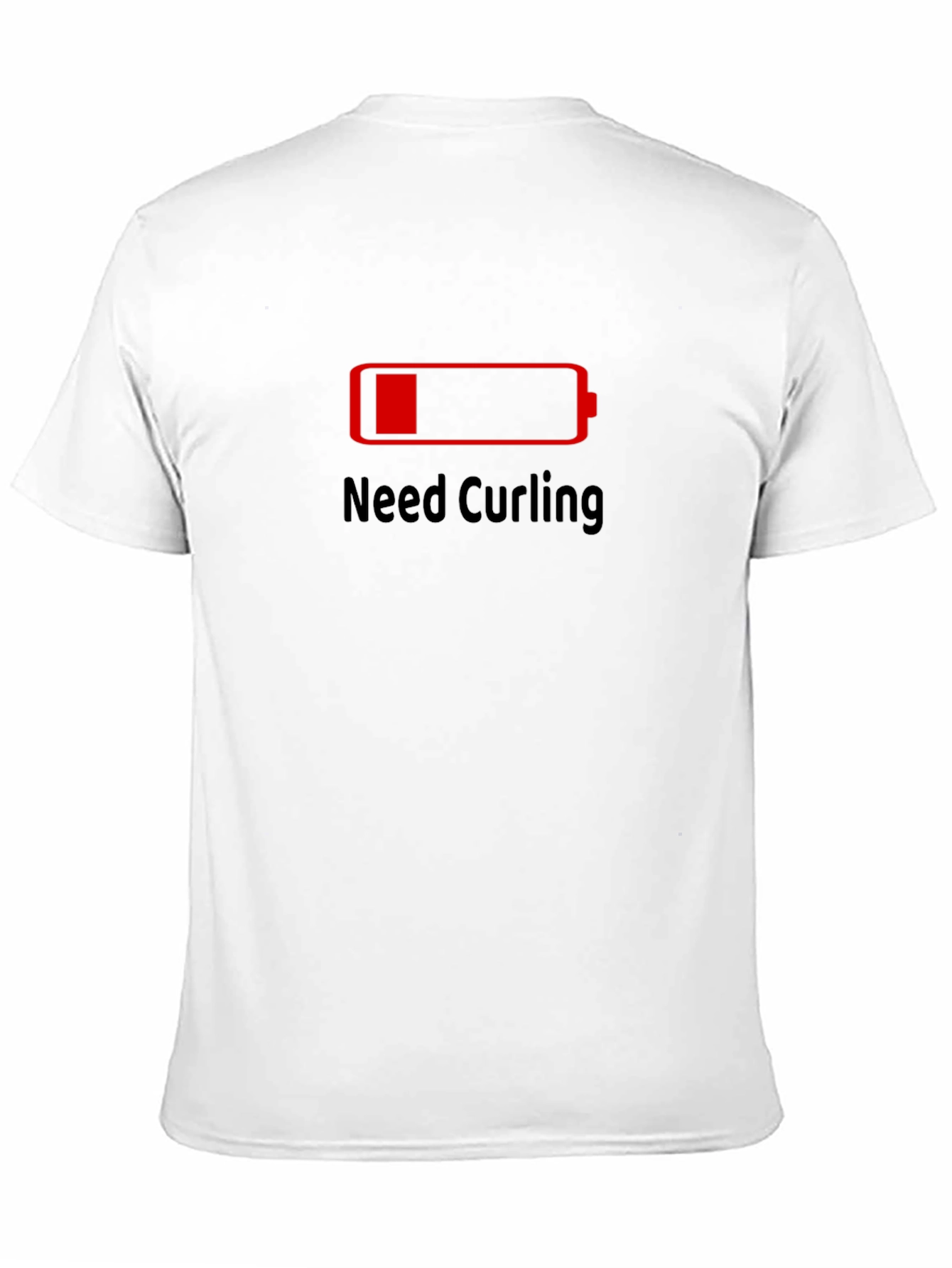 Need Curling Low Battery Graphic T-Shirt