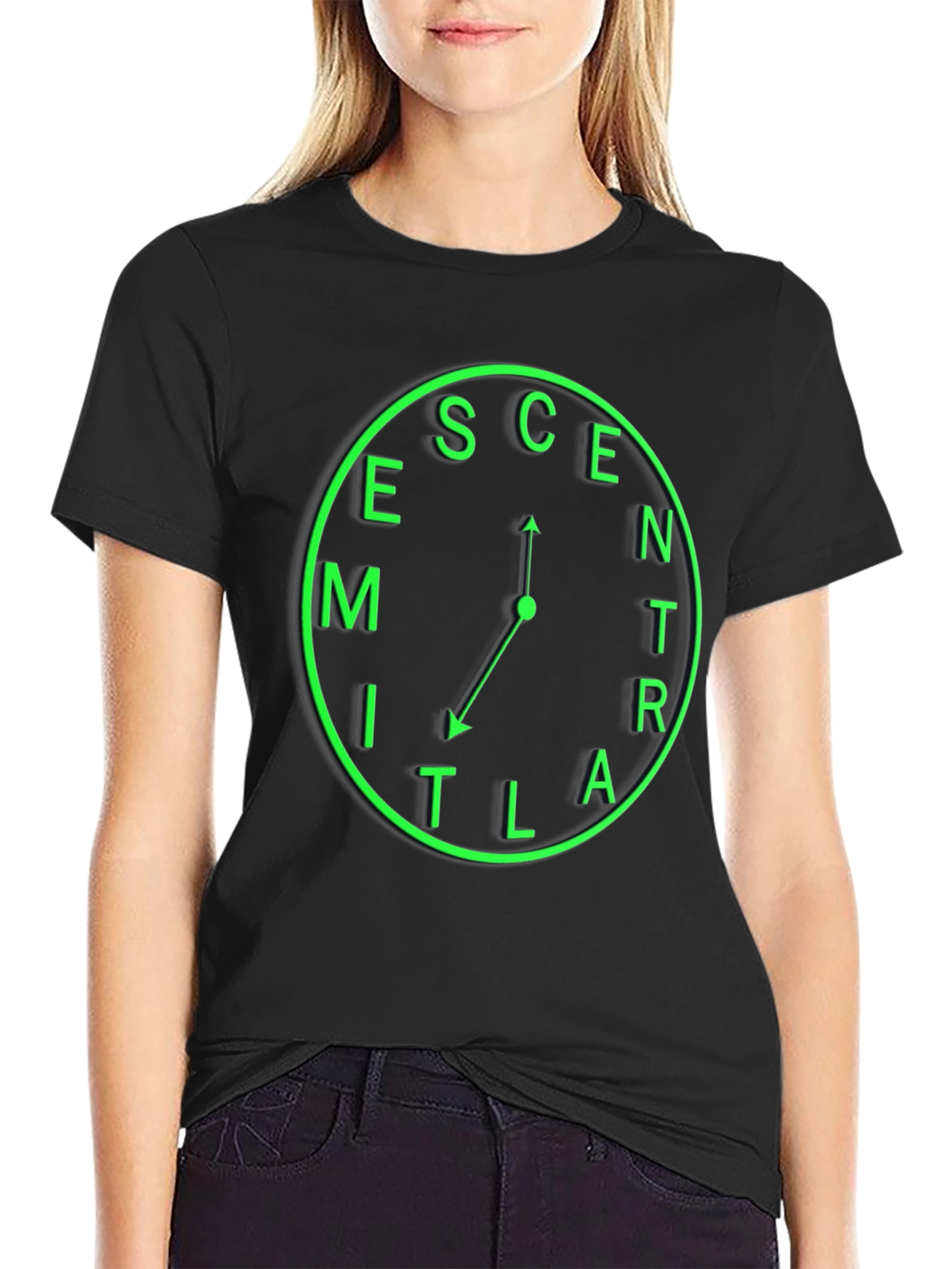 Eccentric Time T-Shirt - Unique Clock Design