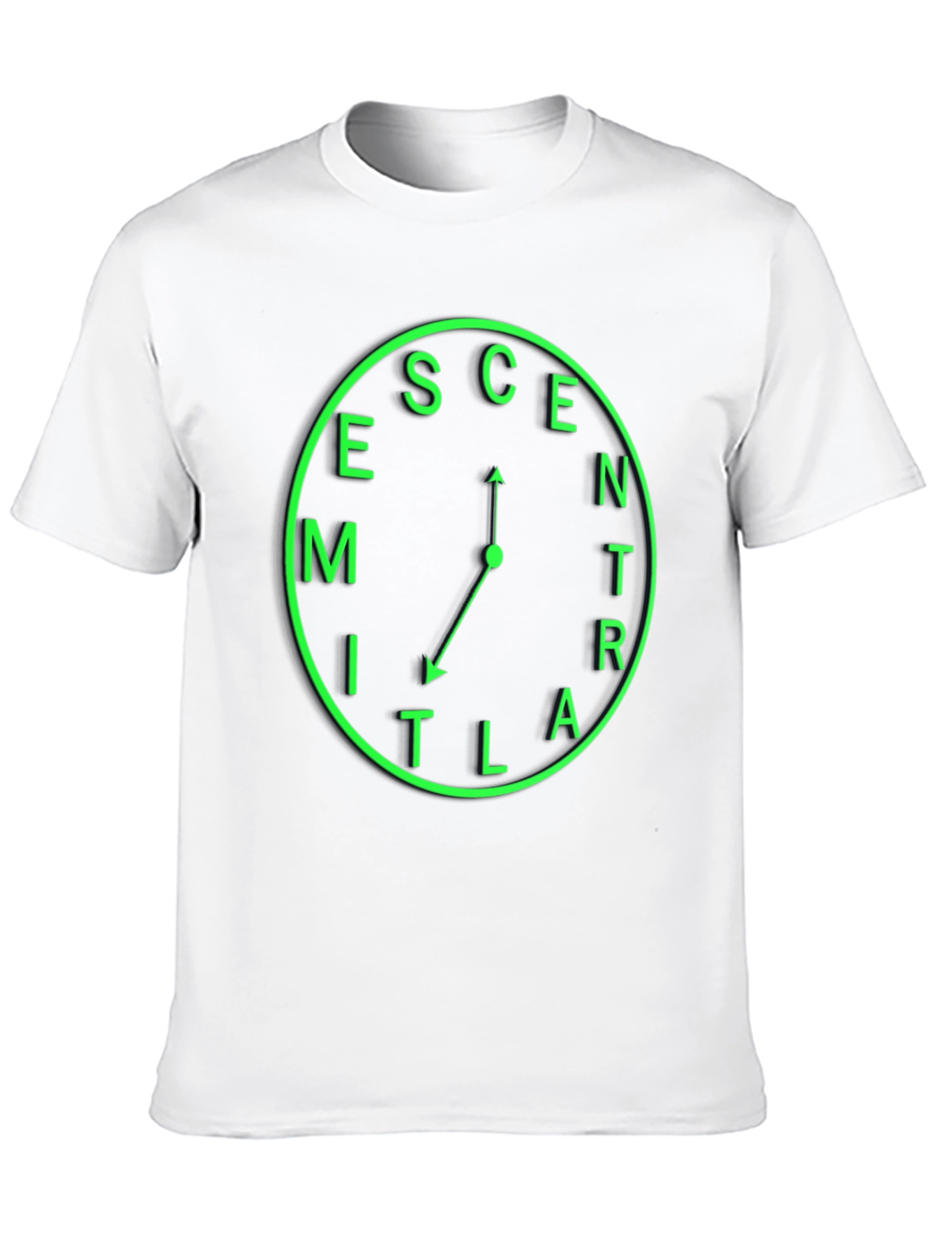 Eccentric Time T-Shirt - Unique Clock Design