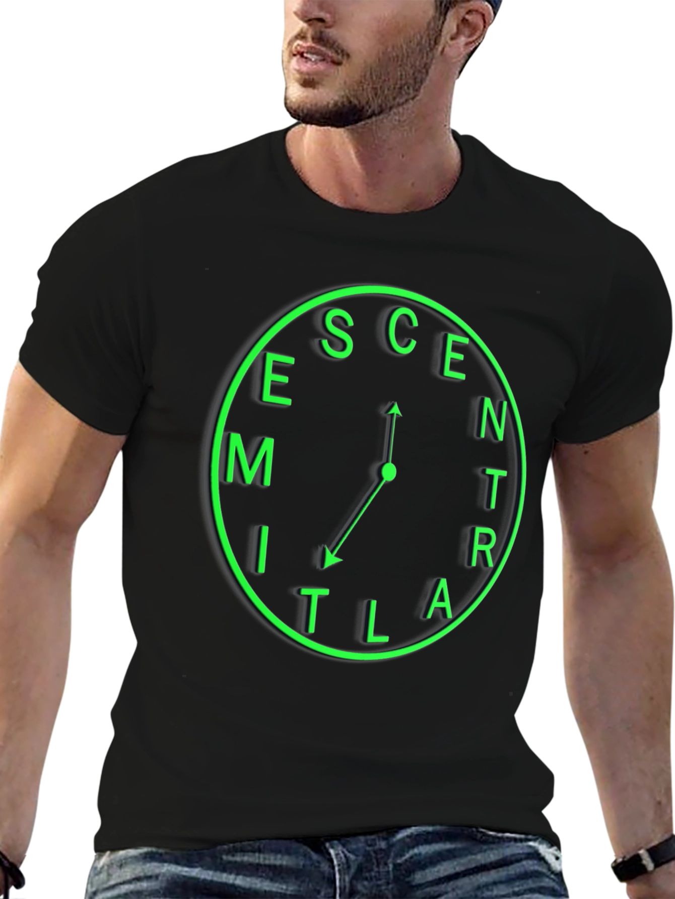 Eccentric Time T-Shirt - Unique Clock Design