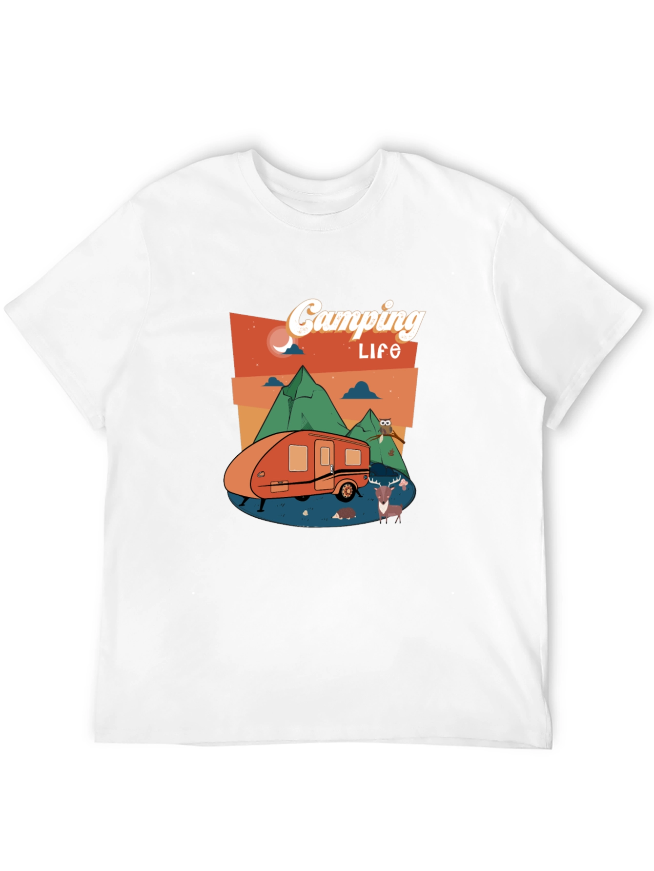 Camping Life Black Graphic Tee