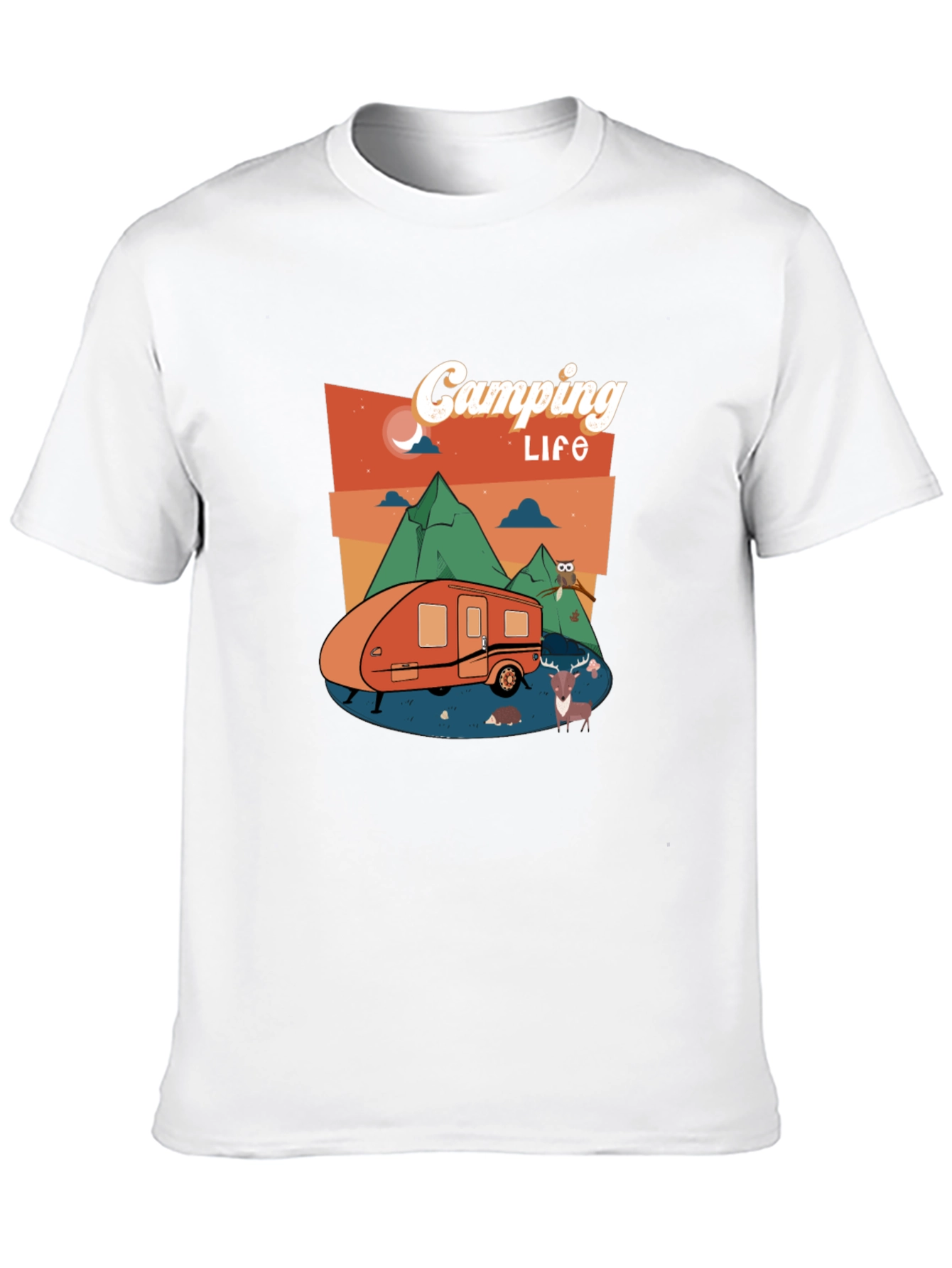 Camping Life Black Graphic Tee
