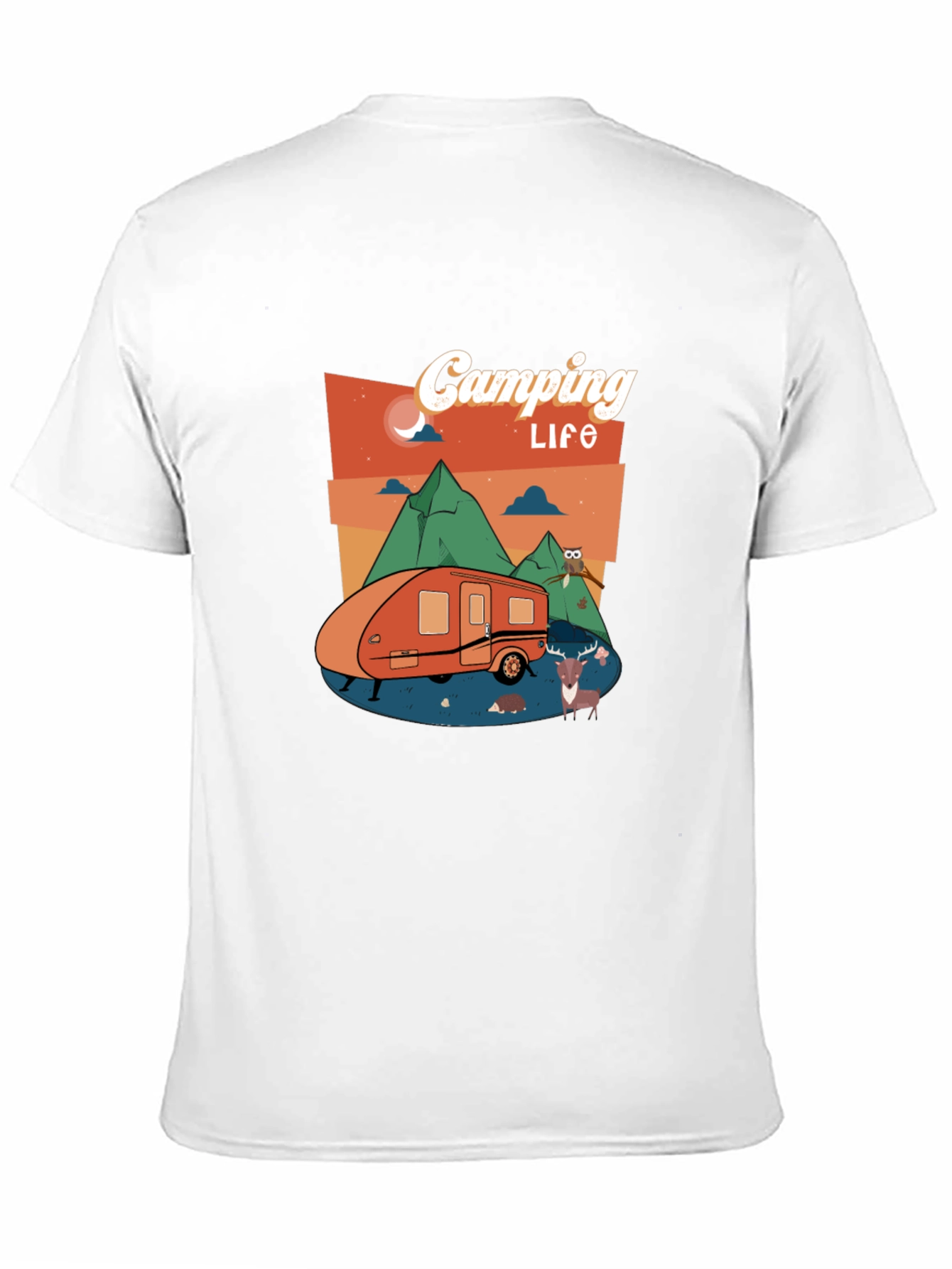 Camping Life Black Graphic Tee