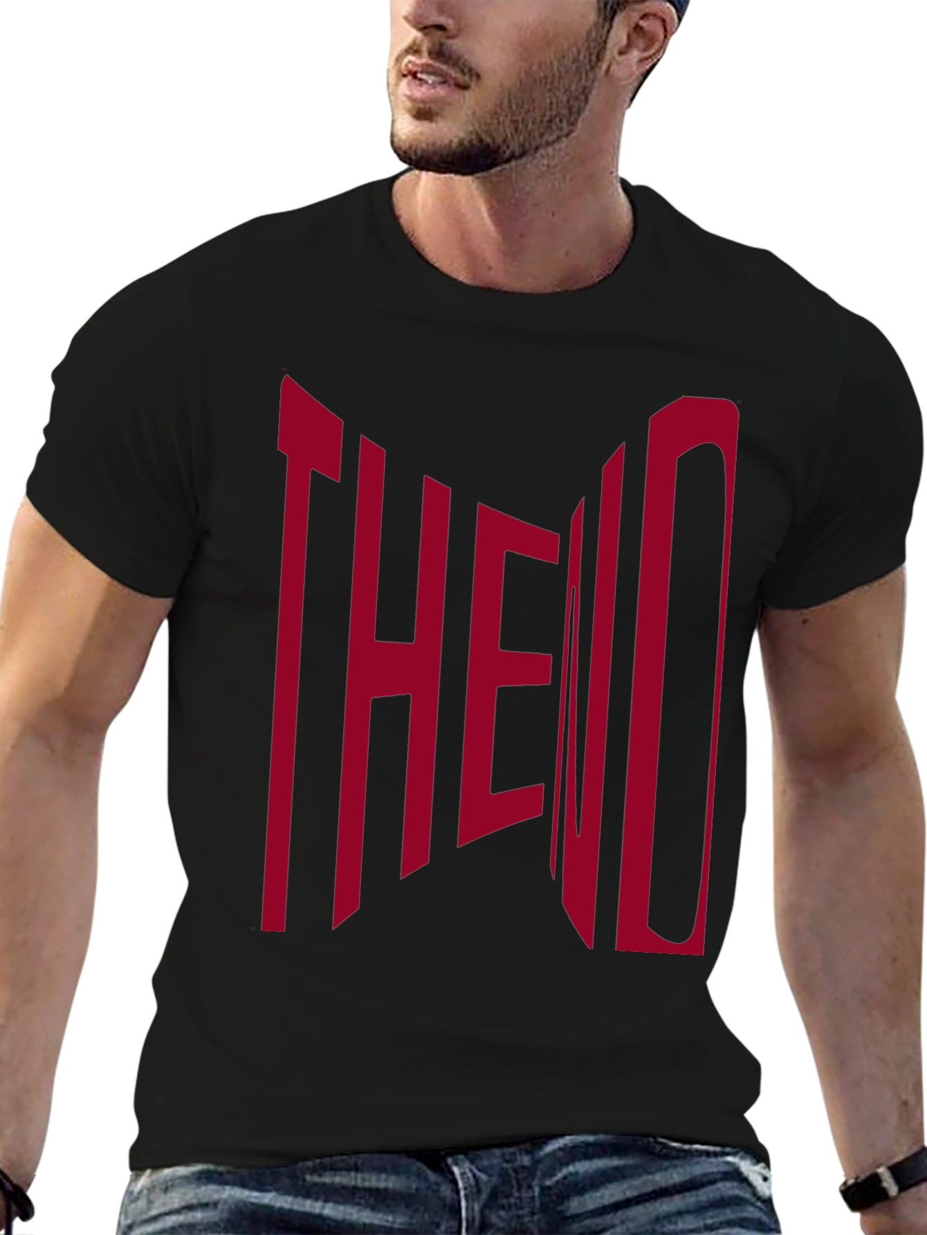 The End Graphic Print Black T-Shirt