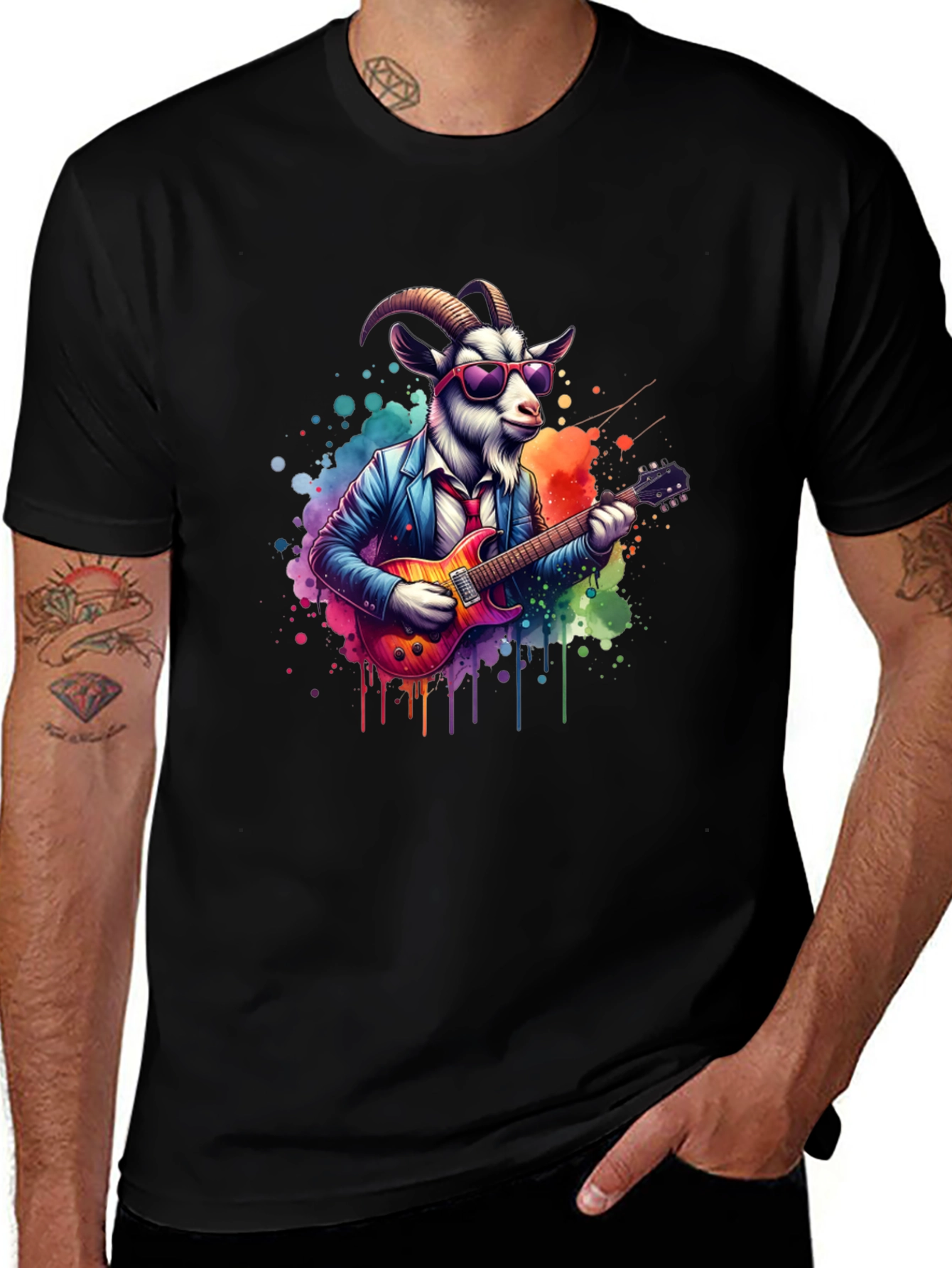 Goat Musician Graphic Tee