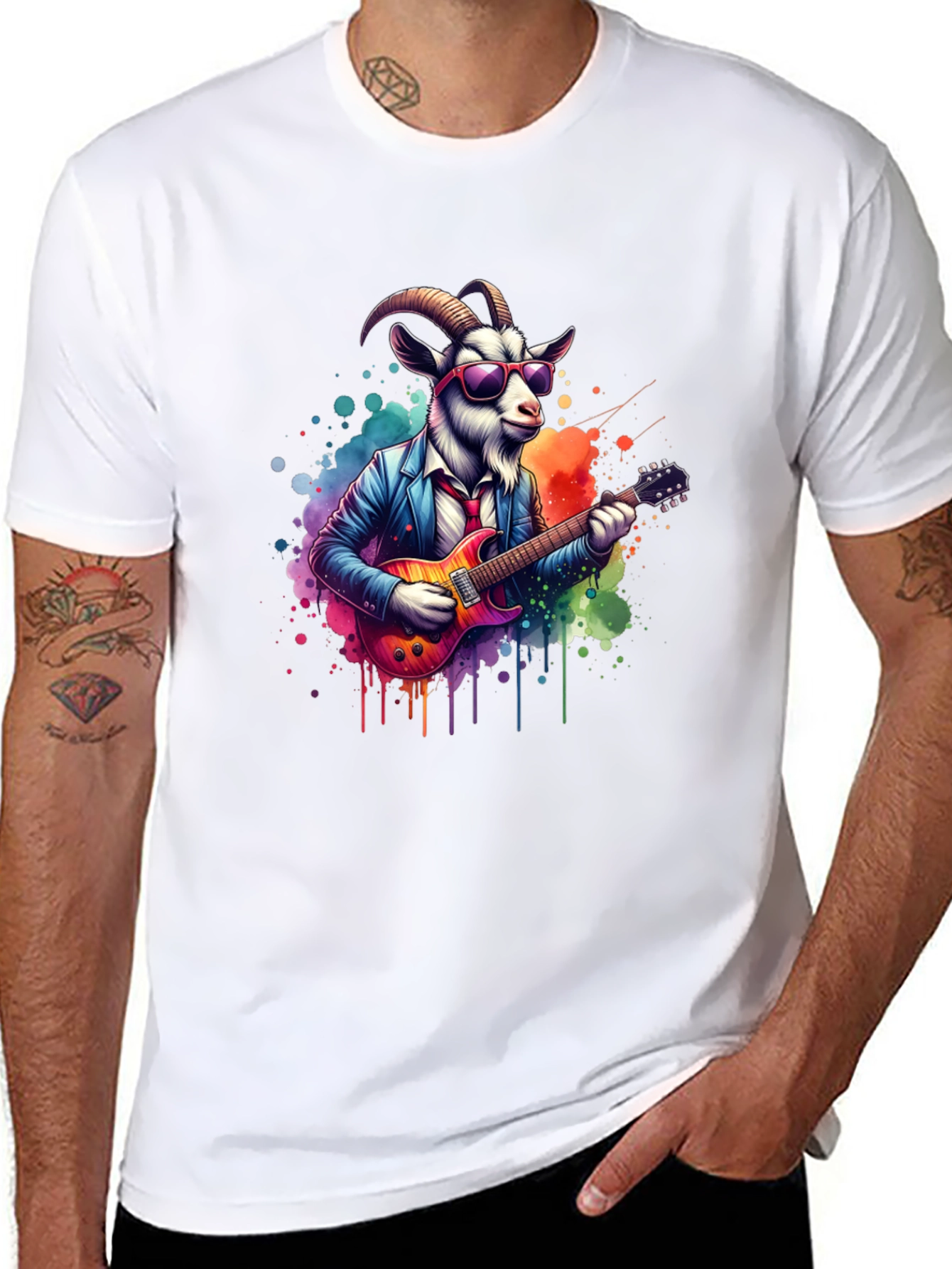 Goat Musician Graphic Tee