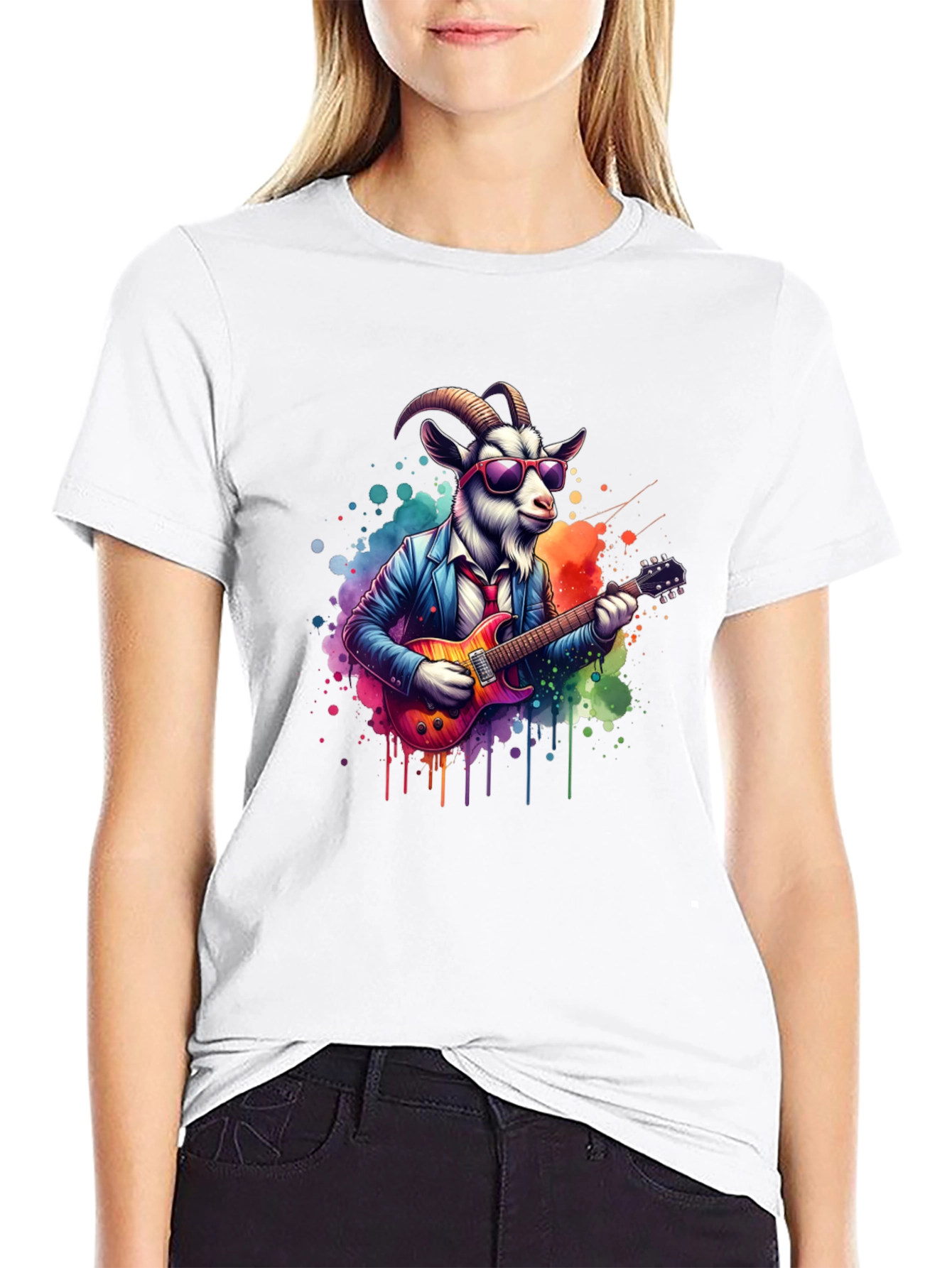 Goat Musician Graphic Tee