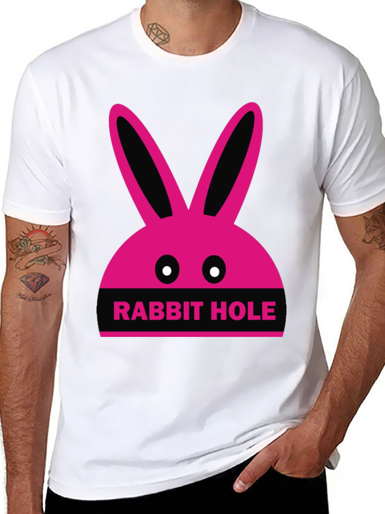 Rabbit Hole Graphic Tee - Fun Novelty T-Shirt