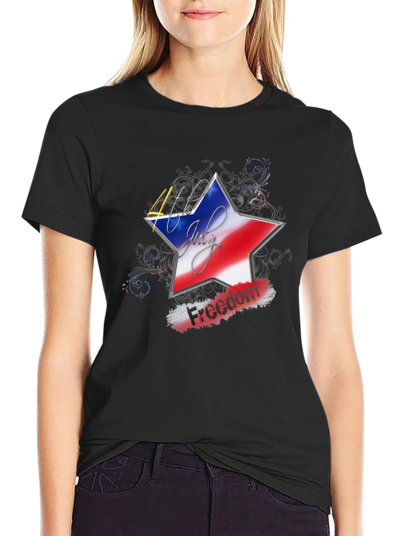 Patriotic 4th of July Freedom Graphic Tee