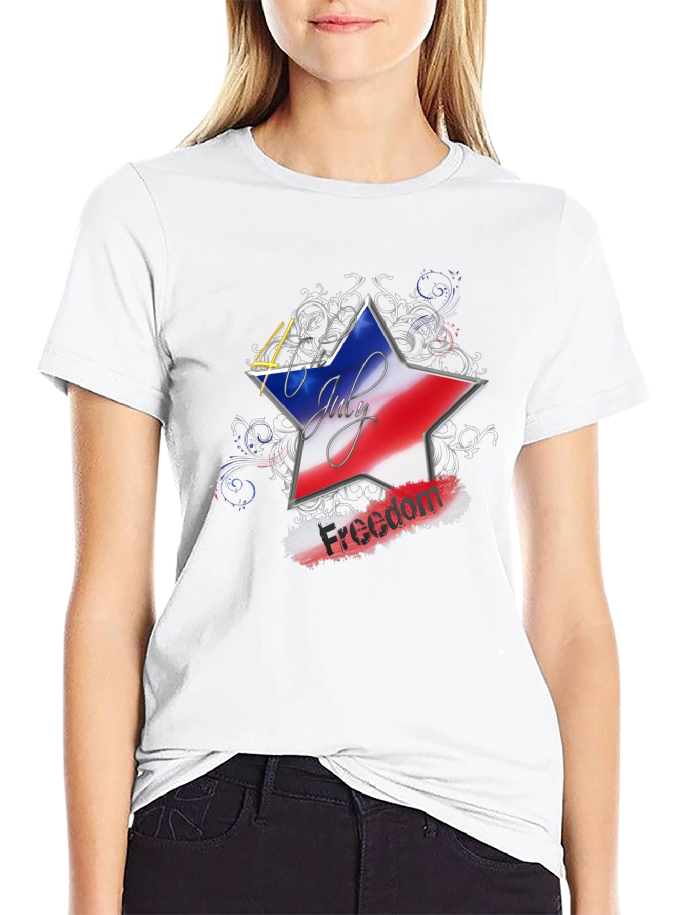 Patriotic 4th of July Freedom Graphic Tee