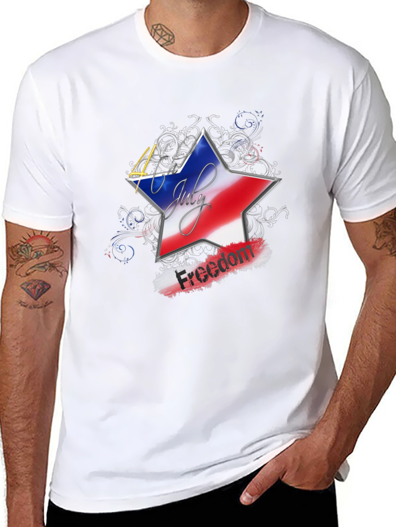 Patriotic 4th of July Freedom Graphic Tee