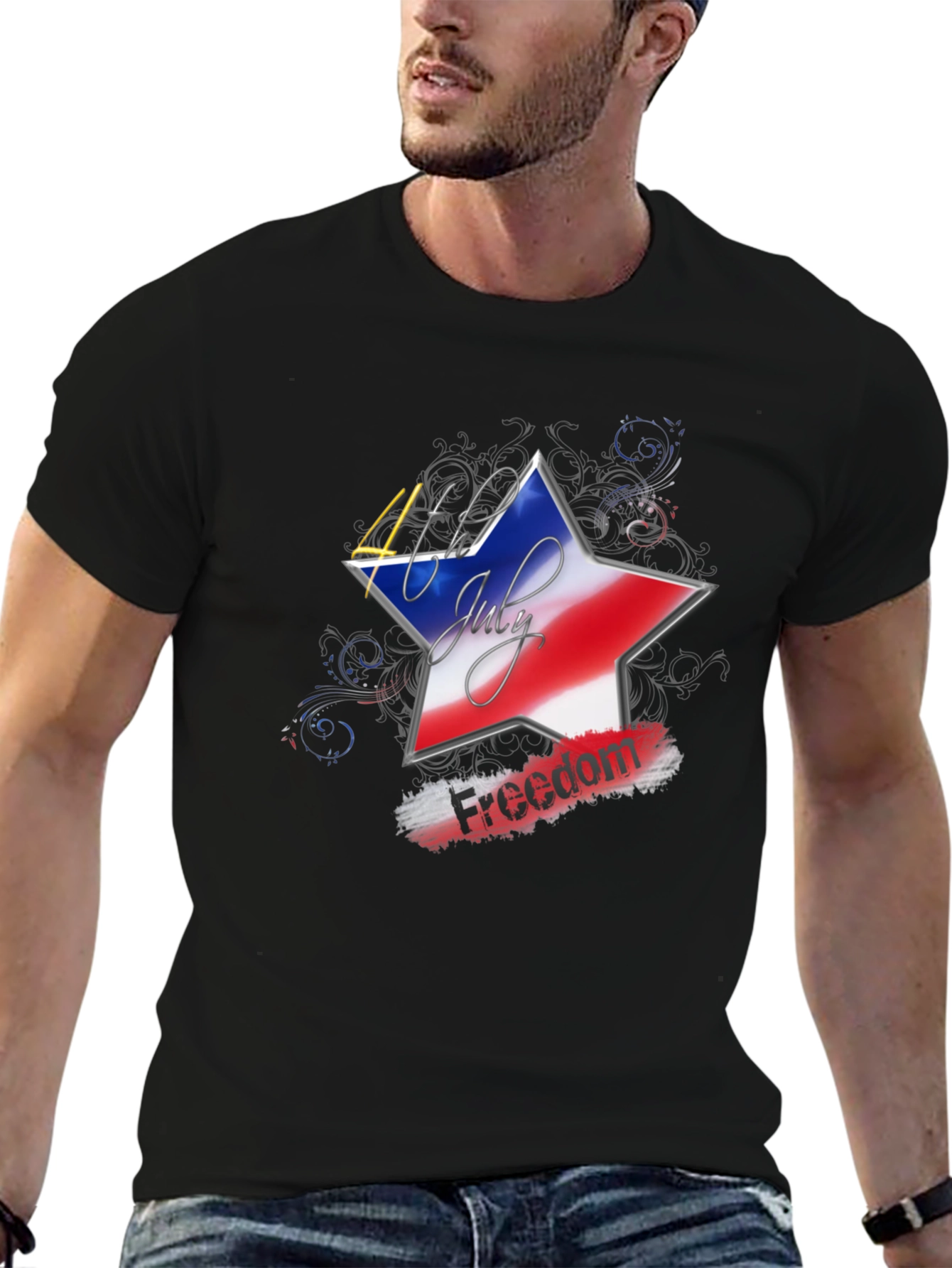 Patriotic 4th of July Freedom Graphic Tee