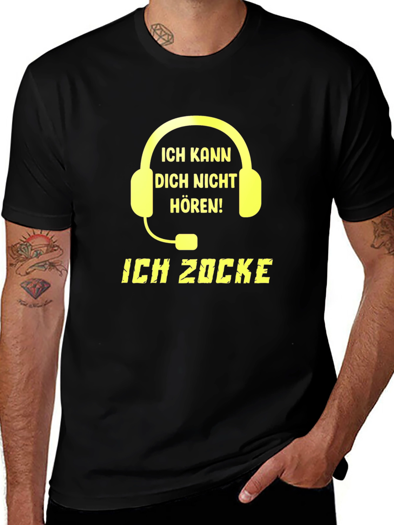Ich Zocke - Gamer Headset Graphic T-Shirt