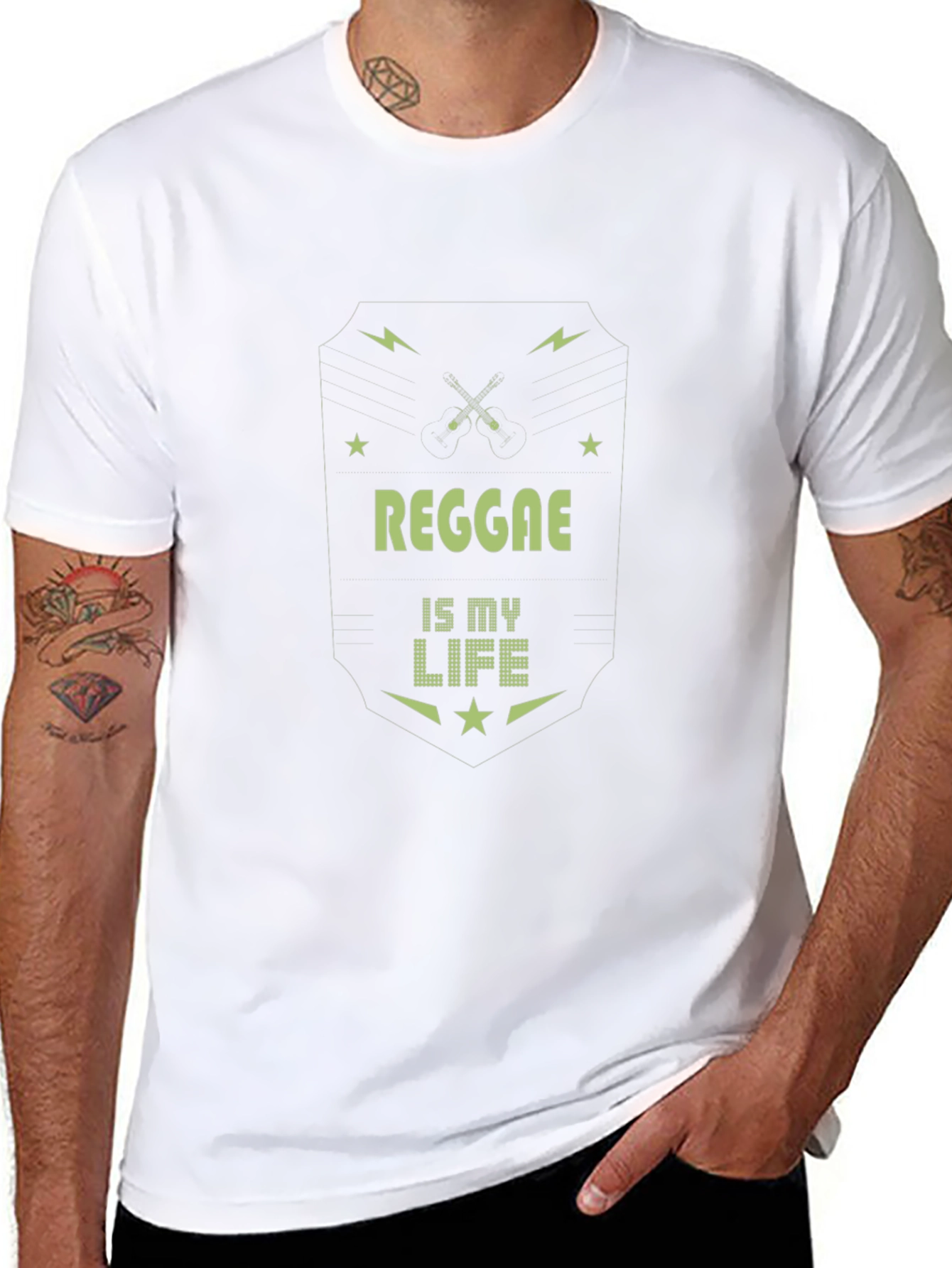 Reggae is My Life Tee - Black Graphic T-Shirt