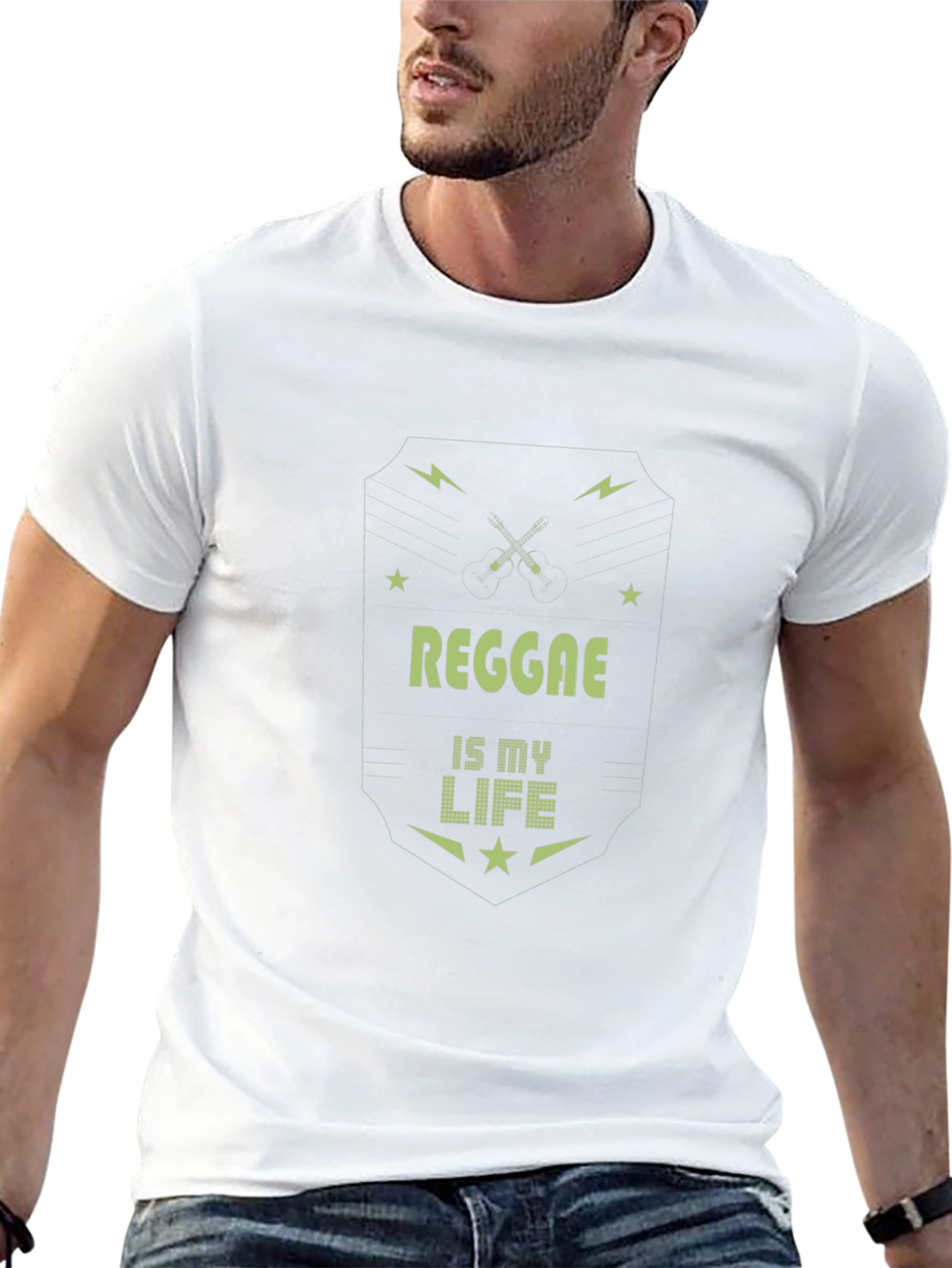 Reggae is My Life Tee - Black Graphic T-Shirt