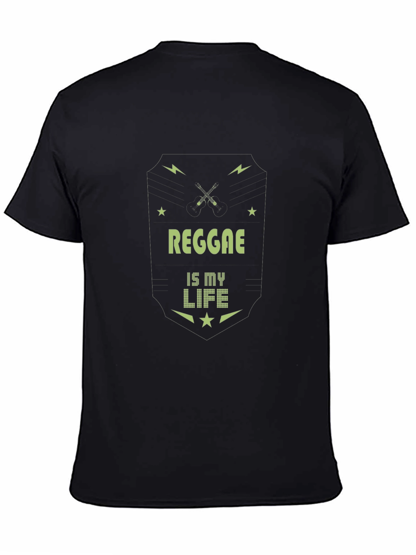 Reggae is My Life Tee - Black Graphic T-Shirt