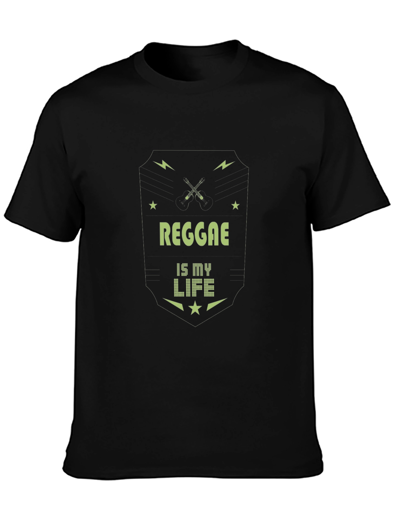 Reggae is My Life Tee - Black Graphic T-Shirt
