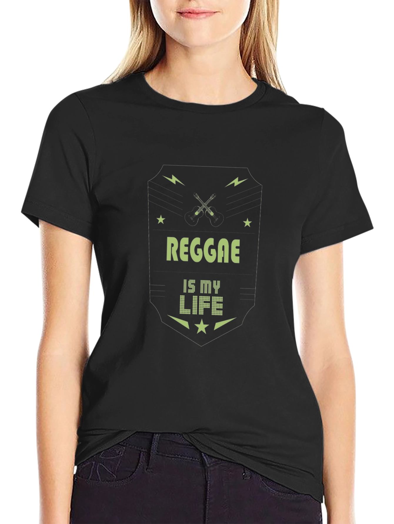Reggae is My Life Tee - Black Graphic T-Shirt