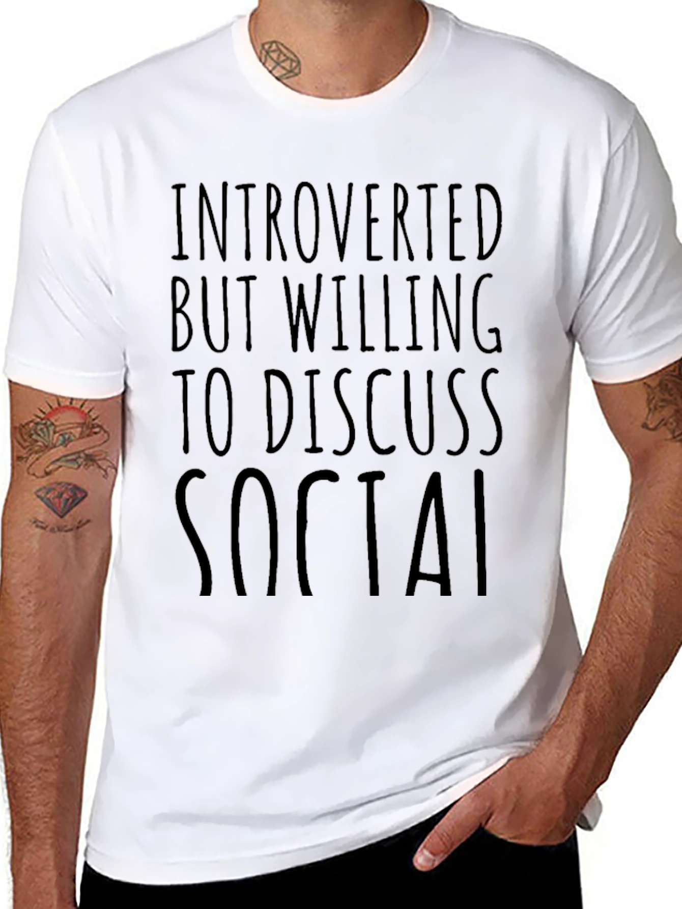 Introverted But Willing to Discuss Social T-Shirt