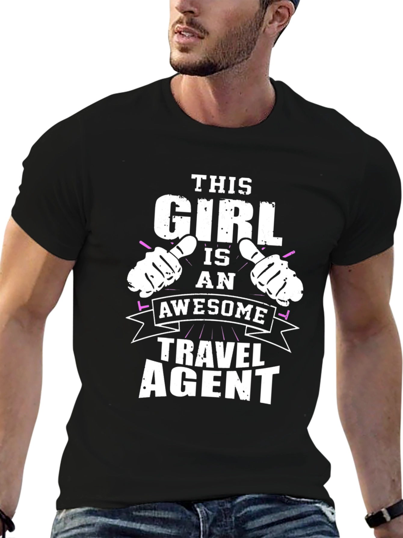Awesome Travel Agent Graphic T-Shirt - Novelty Tee
