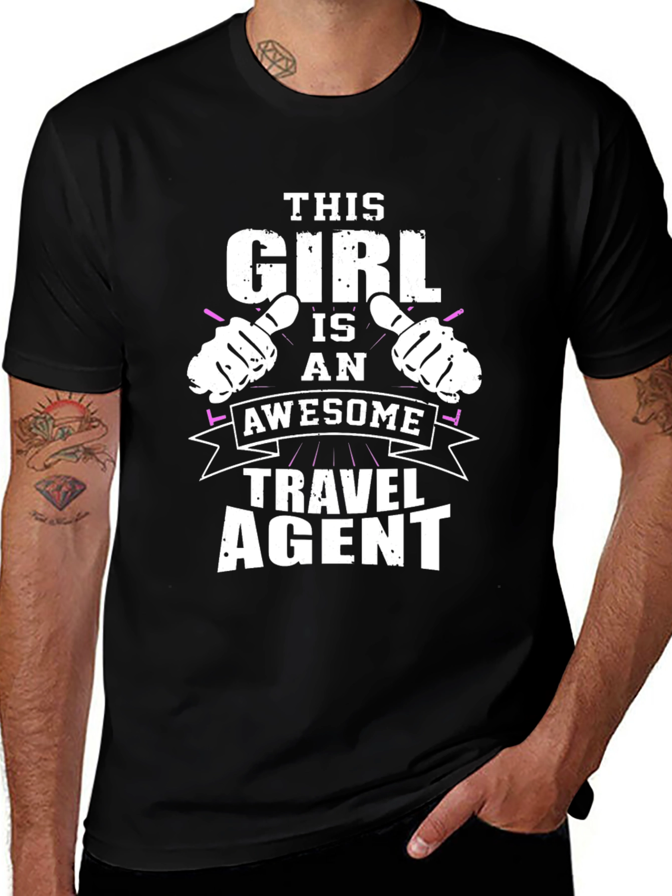 Awesome Travel Agent Graphic T-Shirt - Novelty Tee