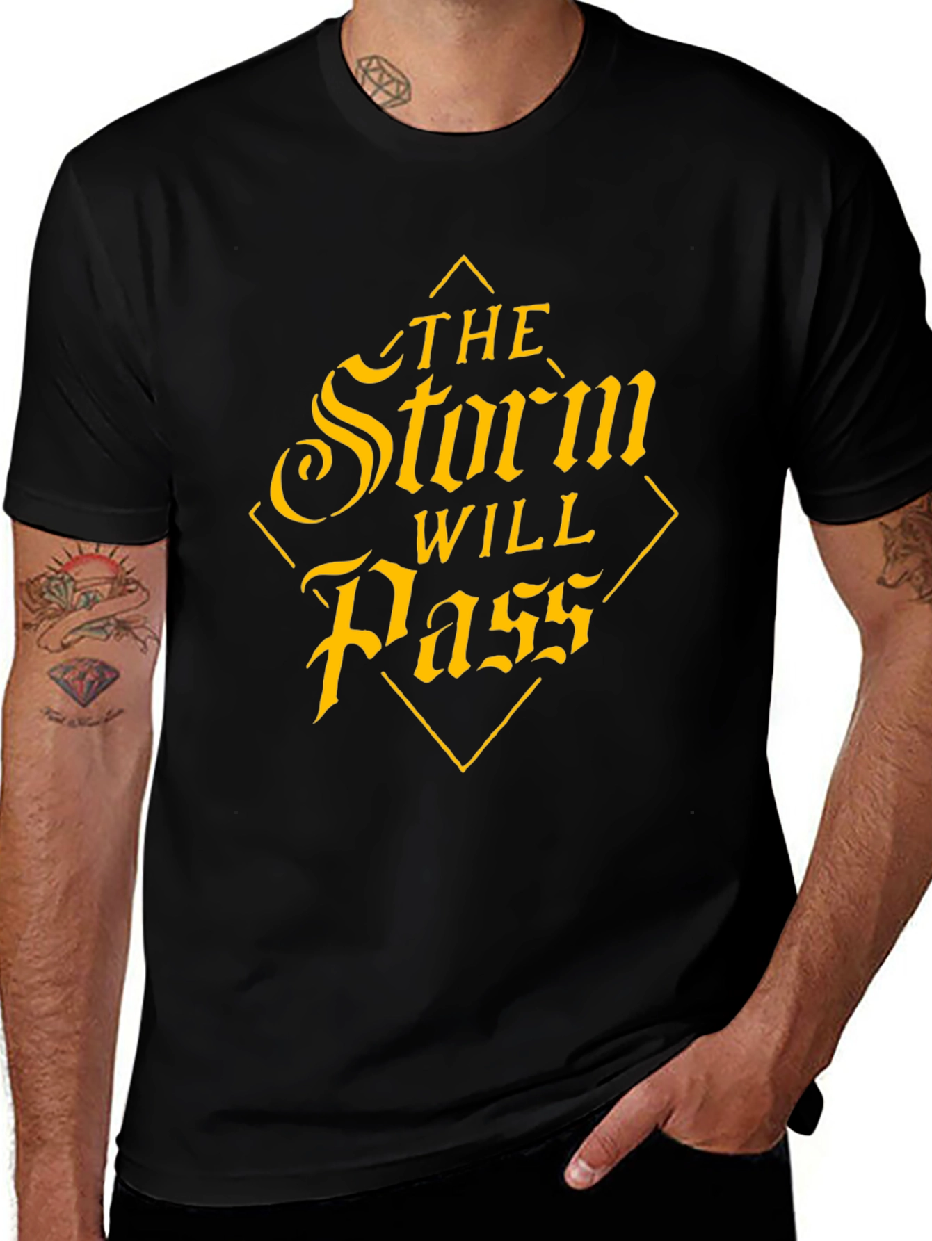 The Storm Will Pass Graphic Black Tee