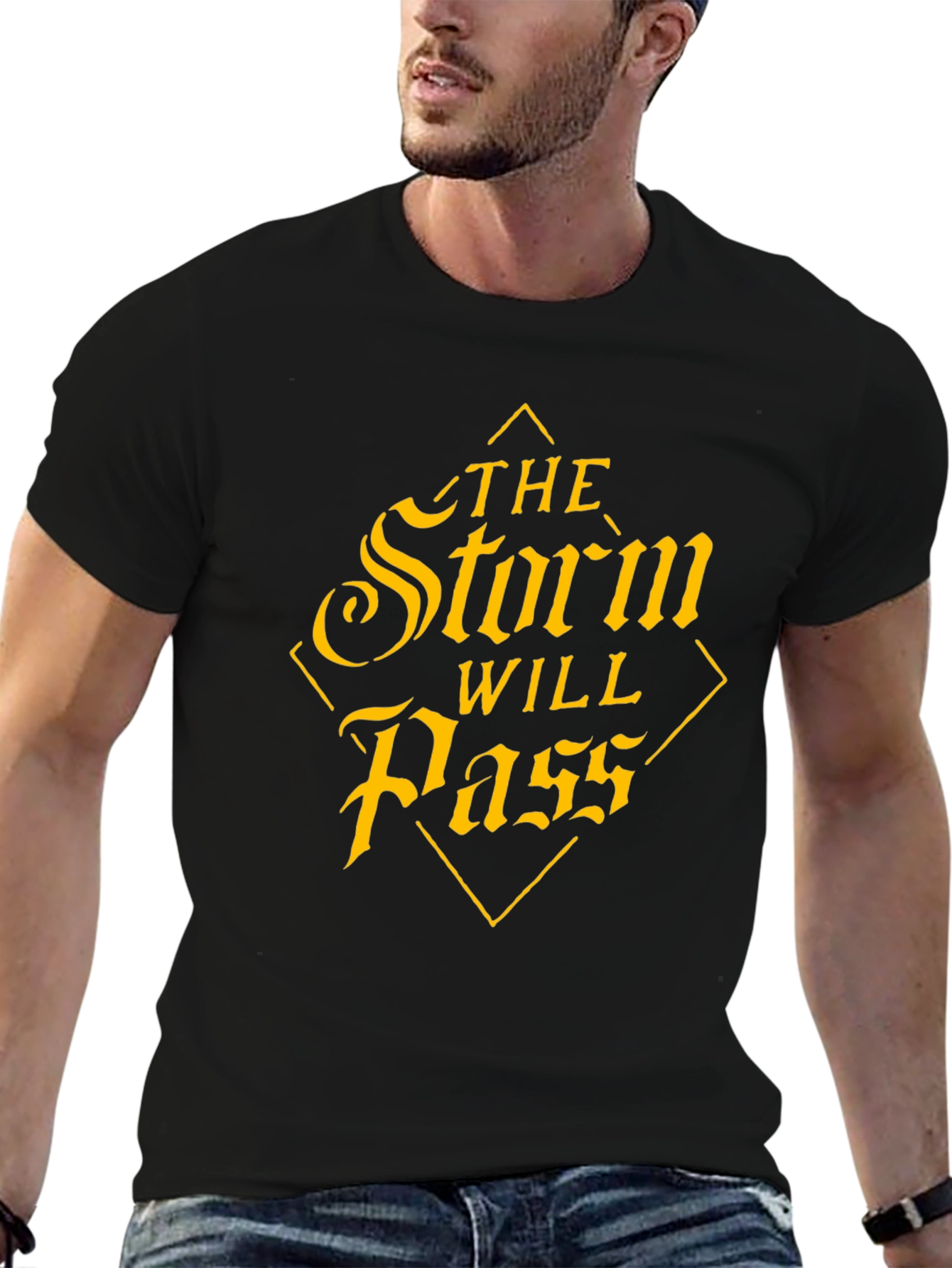 The Storm Will Pass Graphic Black Tee