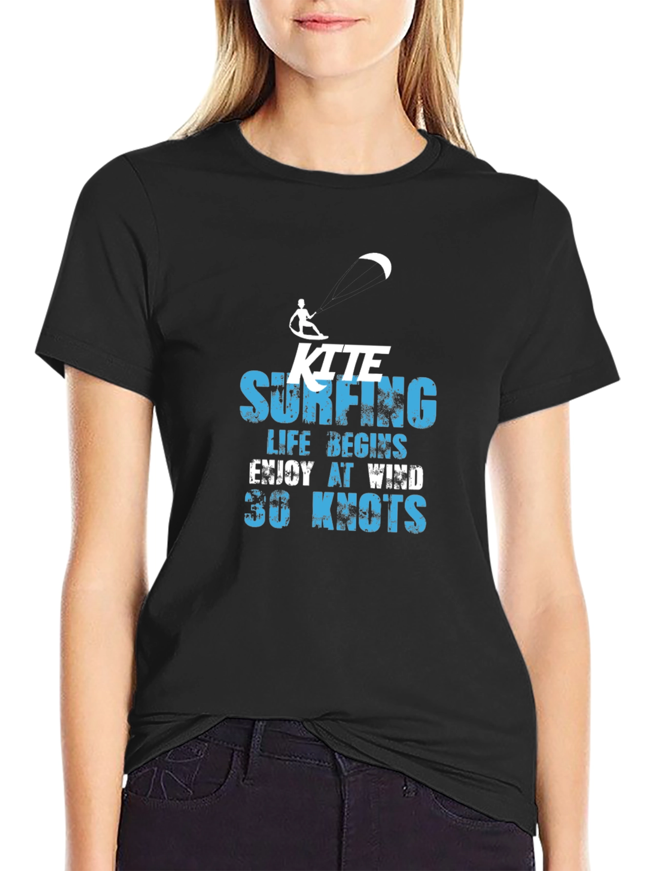 Kite Surfing Life Begins T-Shirt