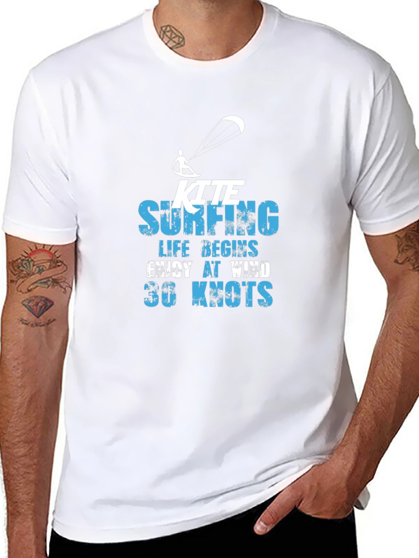 Kite Surfing Life Begins T-Shirt