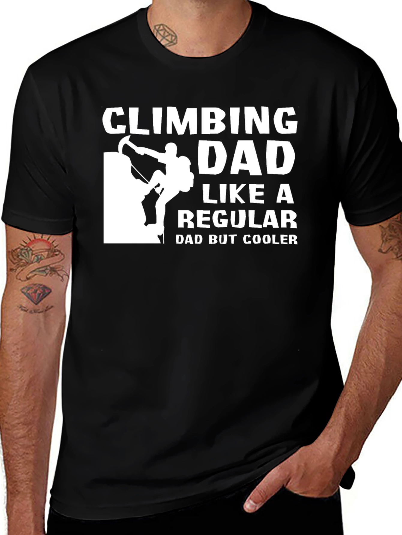 Climbing Dad T-Shirt - Cool Fathers Day Gift