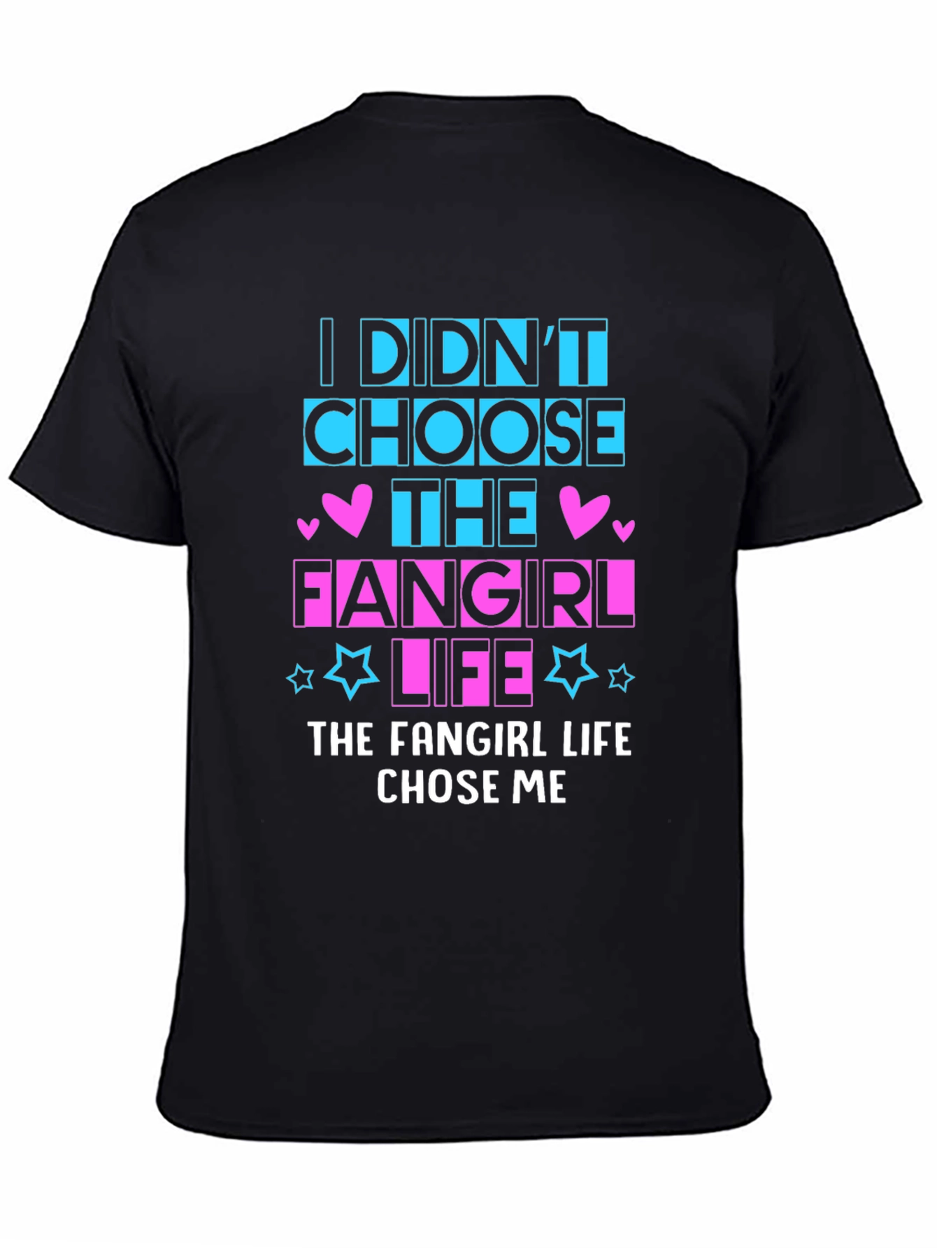Fangirl Life Black Graphic T-Shirt