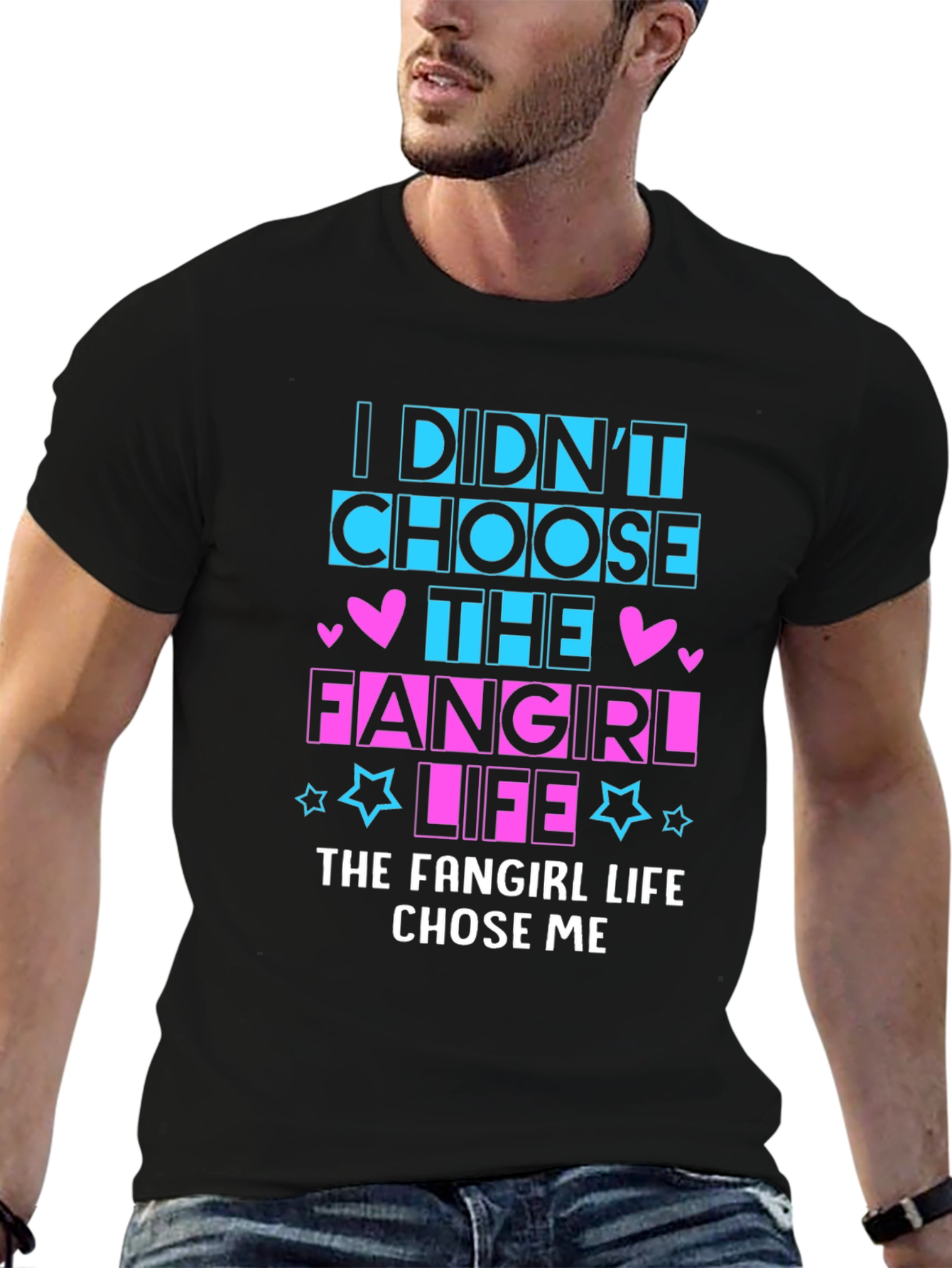 Fangirl Life Black Graphic T-Shirt