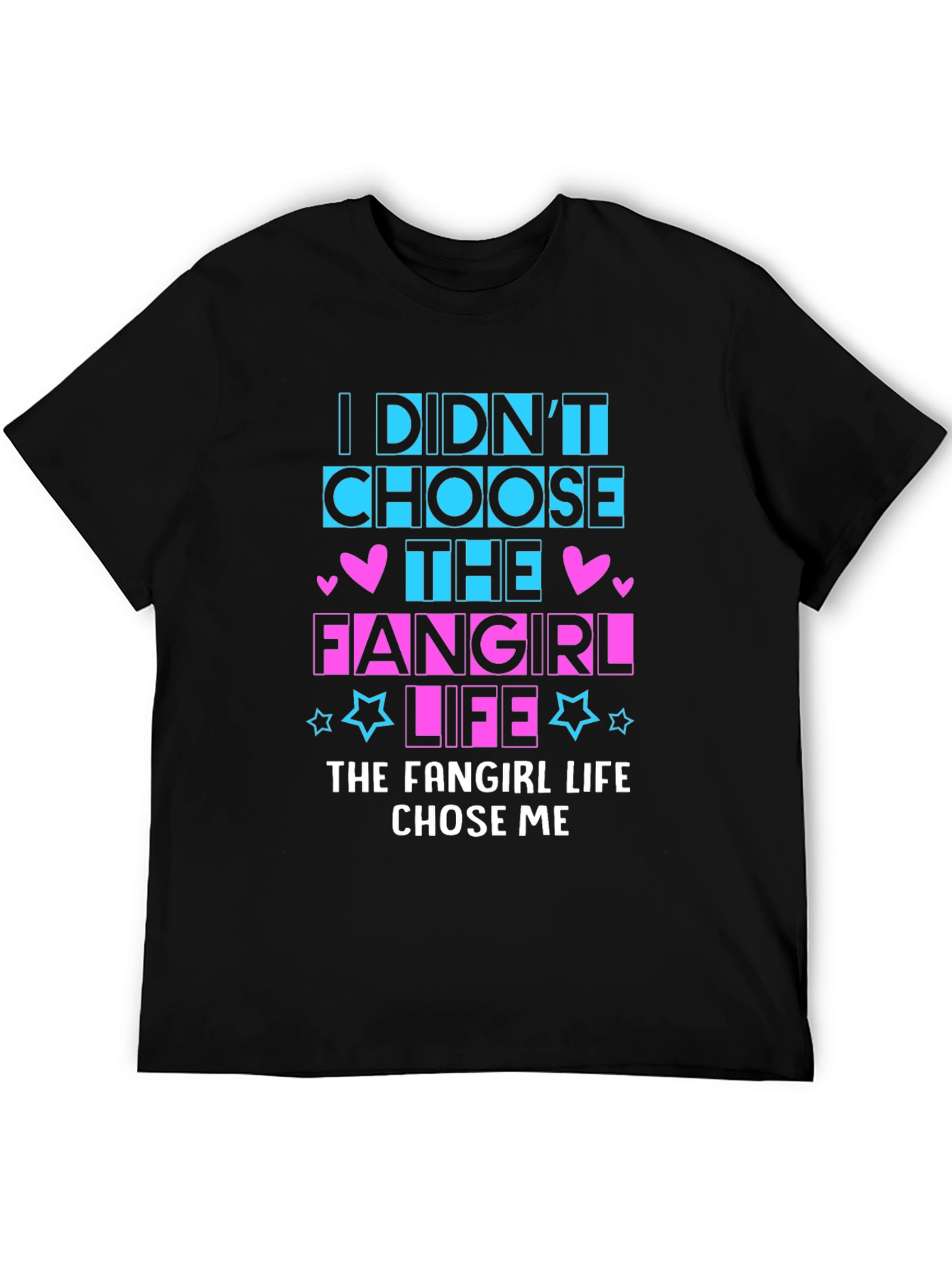 Fangirl Life Black Graphic T-Shirt