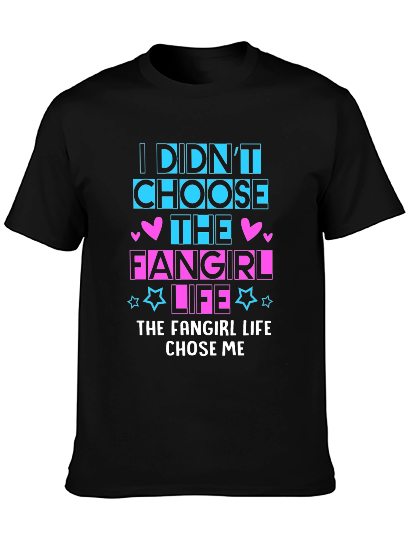 Fangirl Life Black Graphic T-Shirt