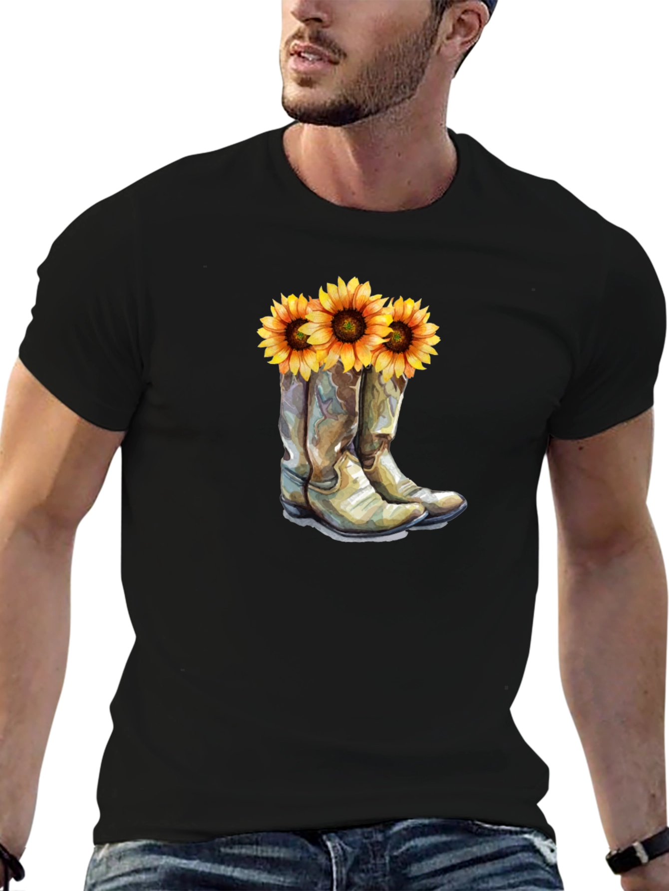 Sunflower Cowboy Boot T-Shirt