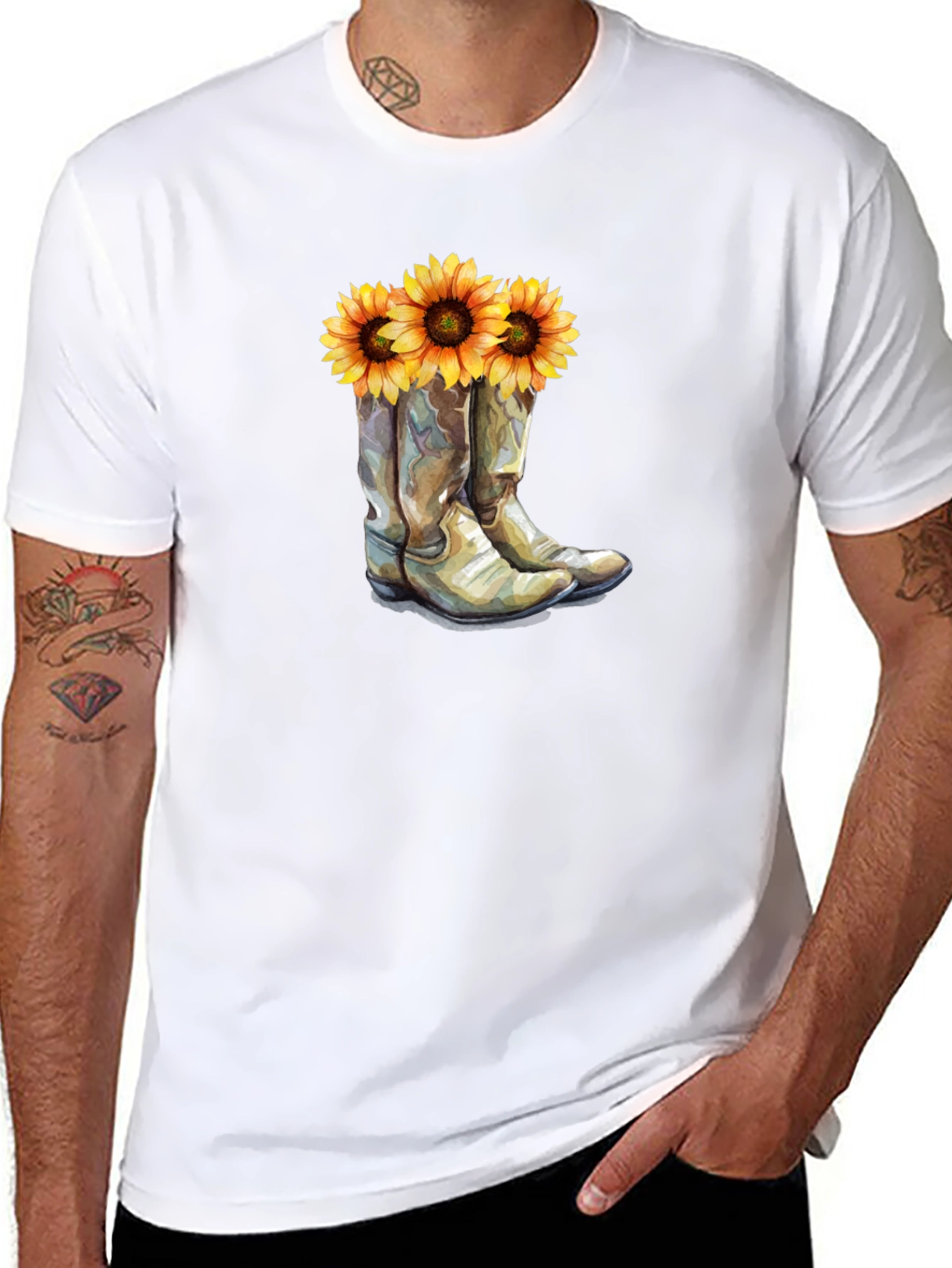Sunflower Cowboy Boot T-Shirt