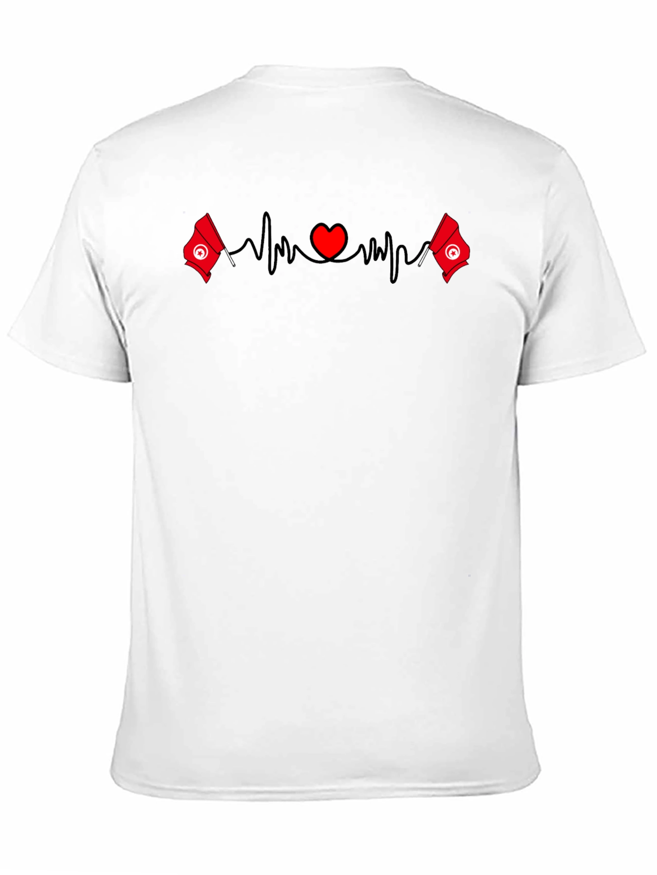 Tunisia Heartbeat T-Shirt - Tunisian Flag Love