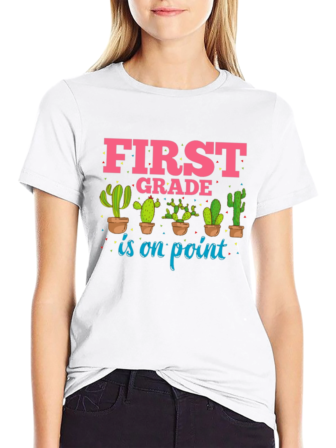 First Grade Teacher Cactus T-Shirt