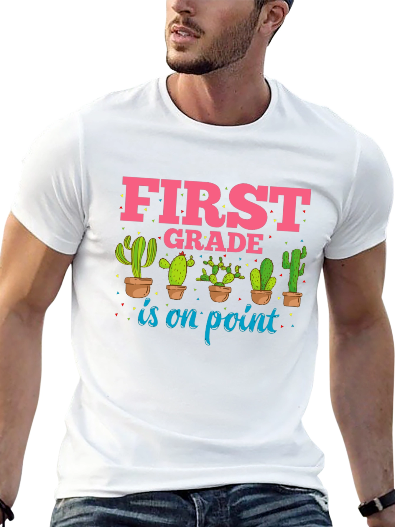 First Grade Teacher Cactus T-Shirt