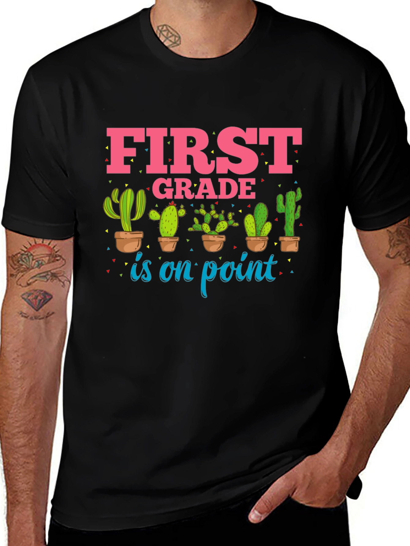 First Grade Teacher Cactus T-Shirt