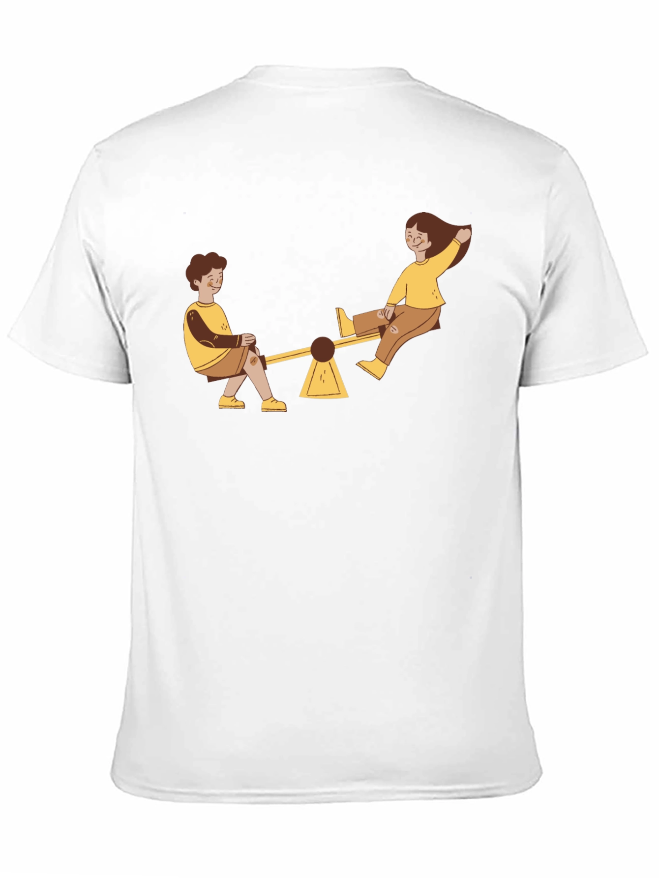 Seesaw Graphic Tee - Black Cotton T-Shirt