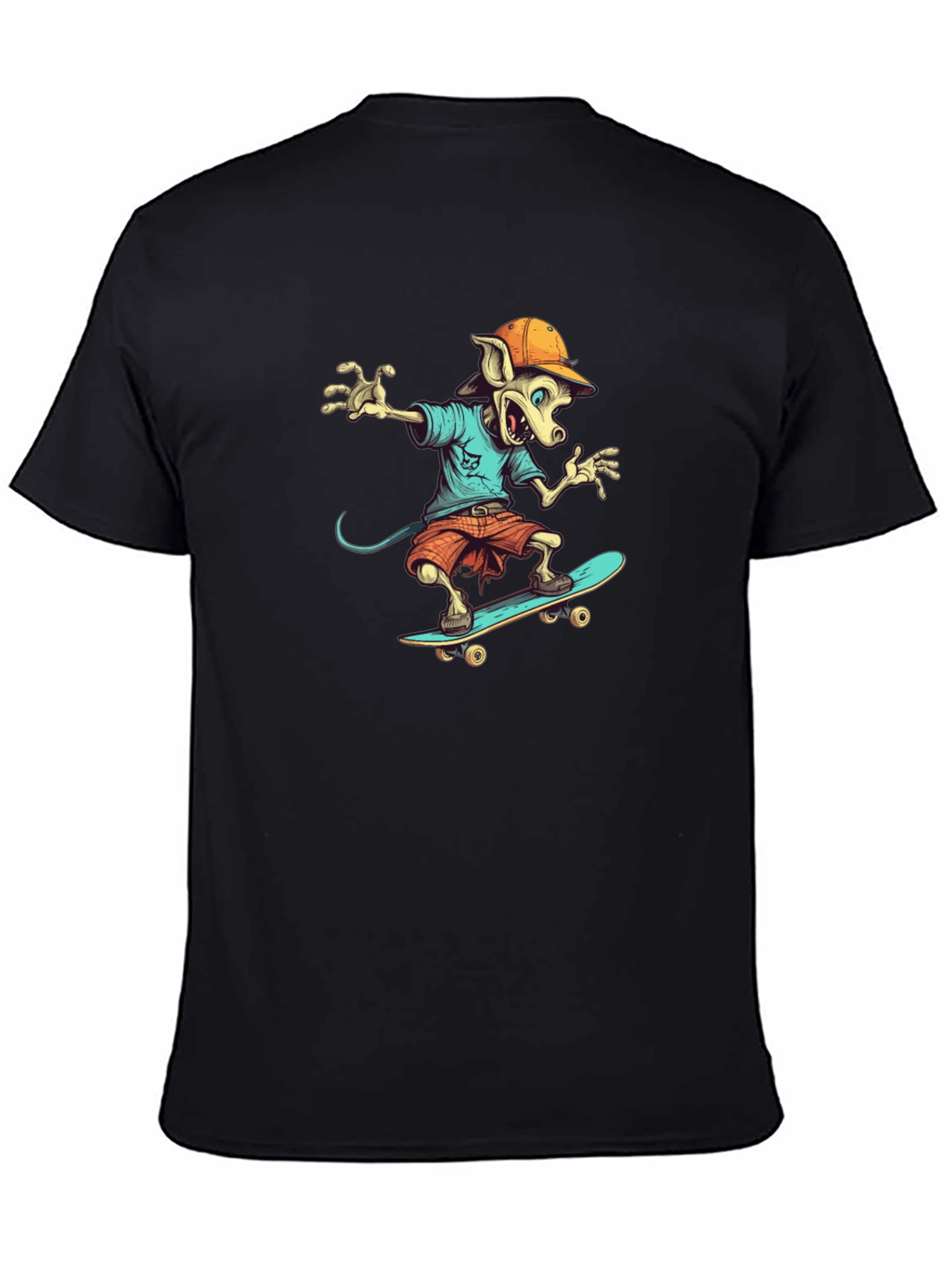 Skateboarding Rat Graphic T-Shirt