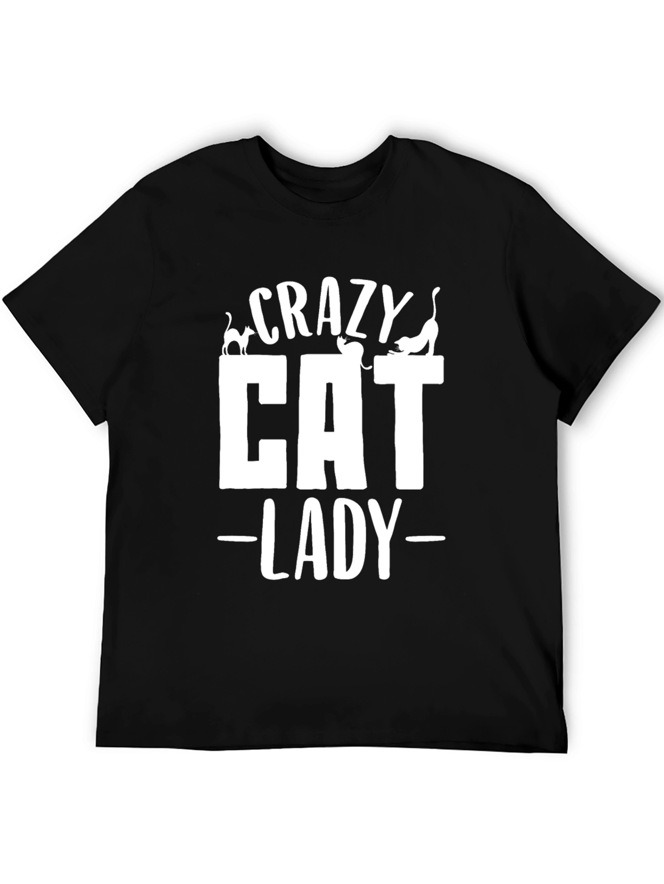 Crazy Cat Lady T-Shirt - Black
