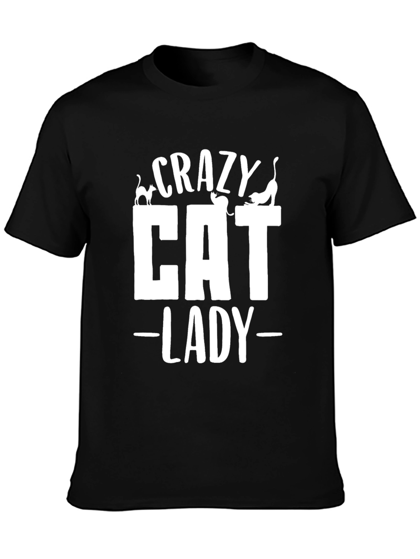 Crazy Cat Lady T-Shirt - Black