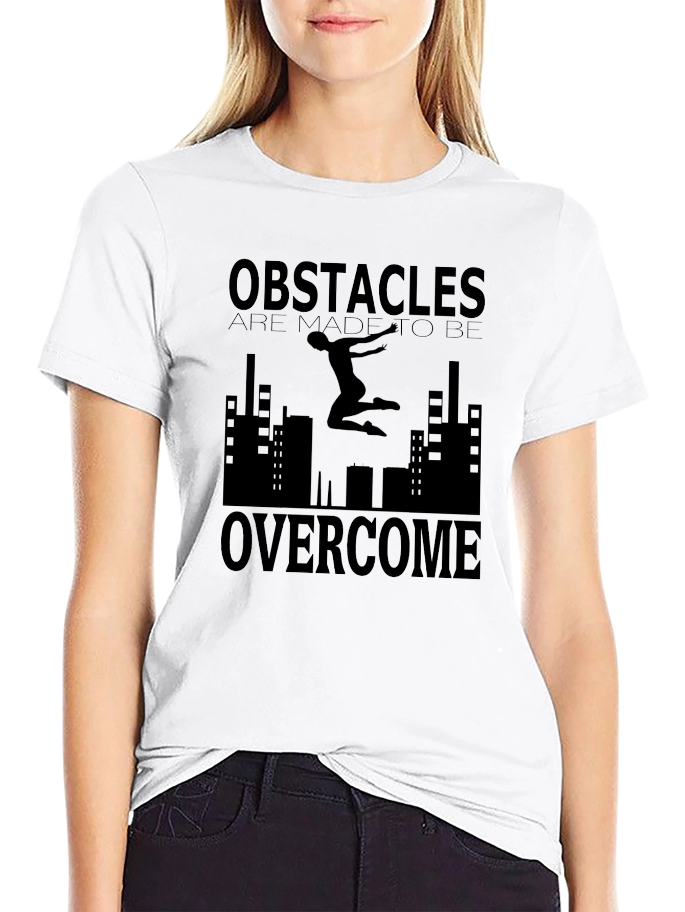 Obstacles Overcome Graphic Tee - Urban Inspirational Design