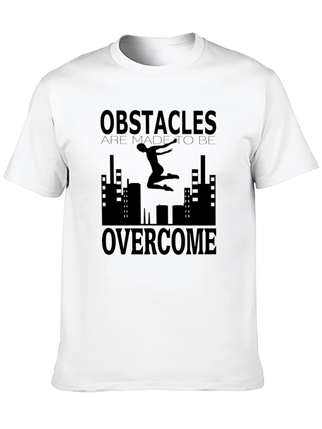 Obstacles Overcome Graphic Tee - Urban Inspirational Design
