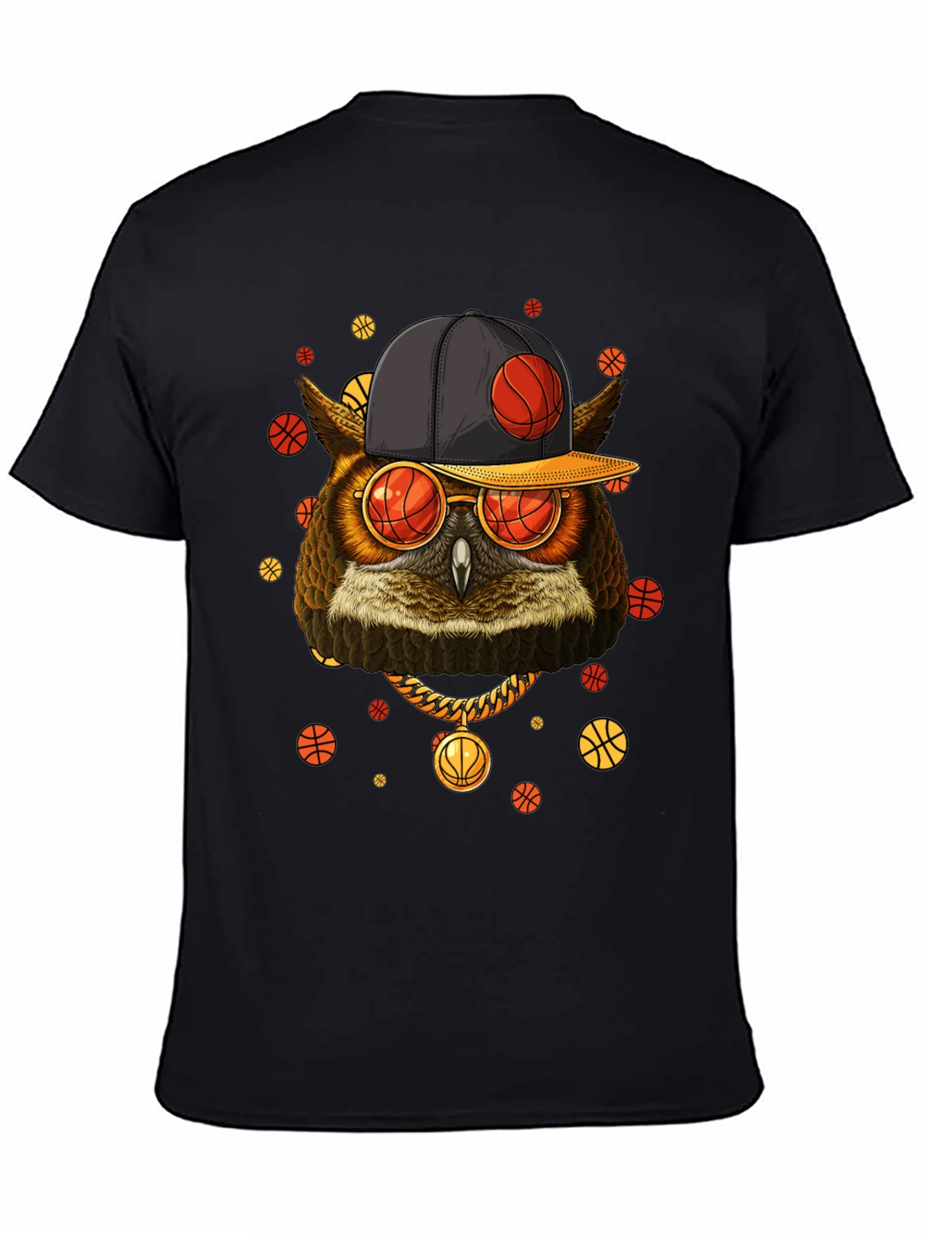 Cool Owl Basketball Graphic Tee
